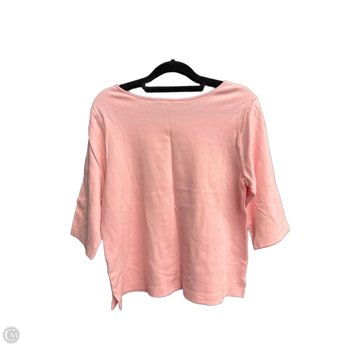Top 3/4 Sleeve By Investments In Pink, Size: S