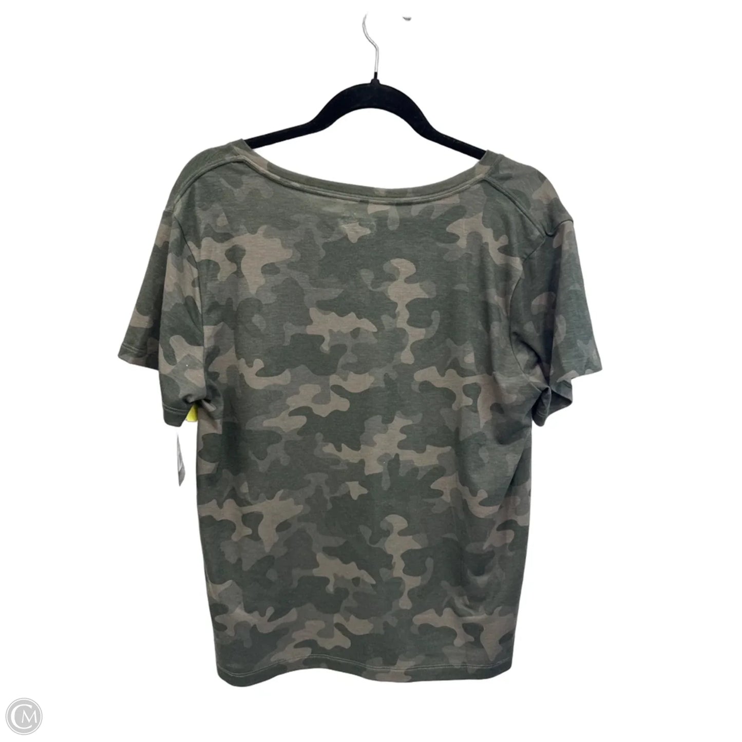 Top Short Sleeve By Eddie Bauer In Camouflage Print, Size: M