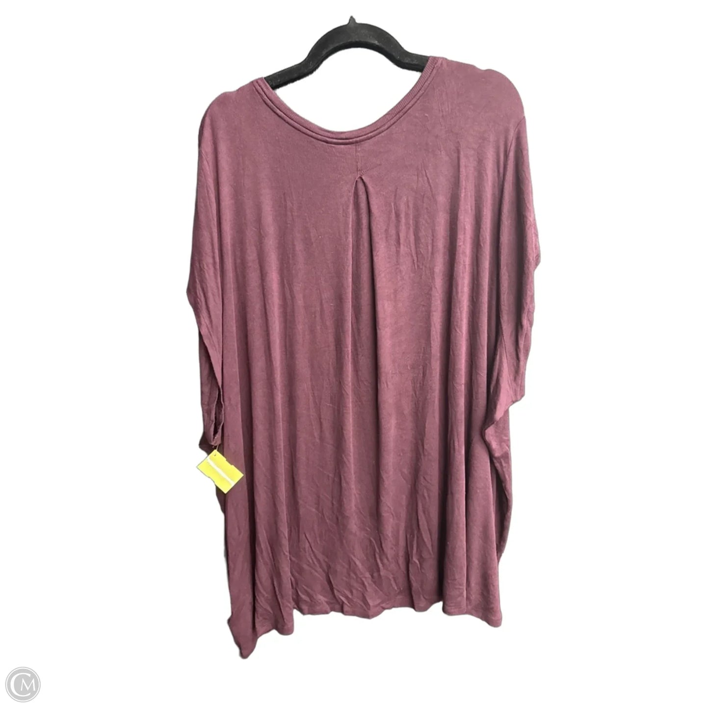 Athletic Top Short Sleeve By Athleta In Maroon, Size: 3x
