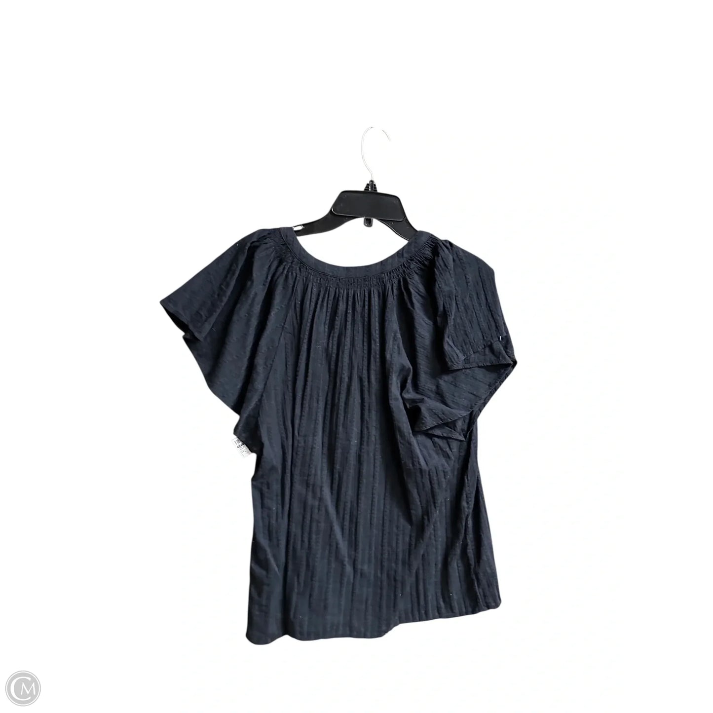Top Short Sleeve By Loft In Black, Size: L
