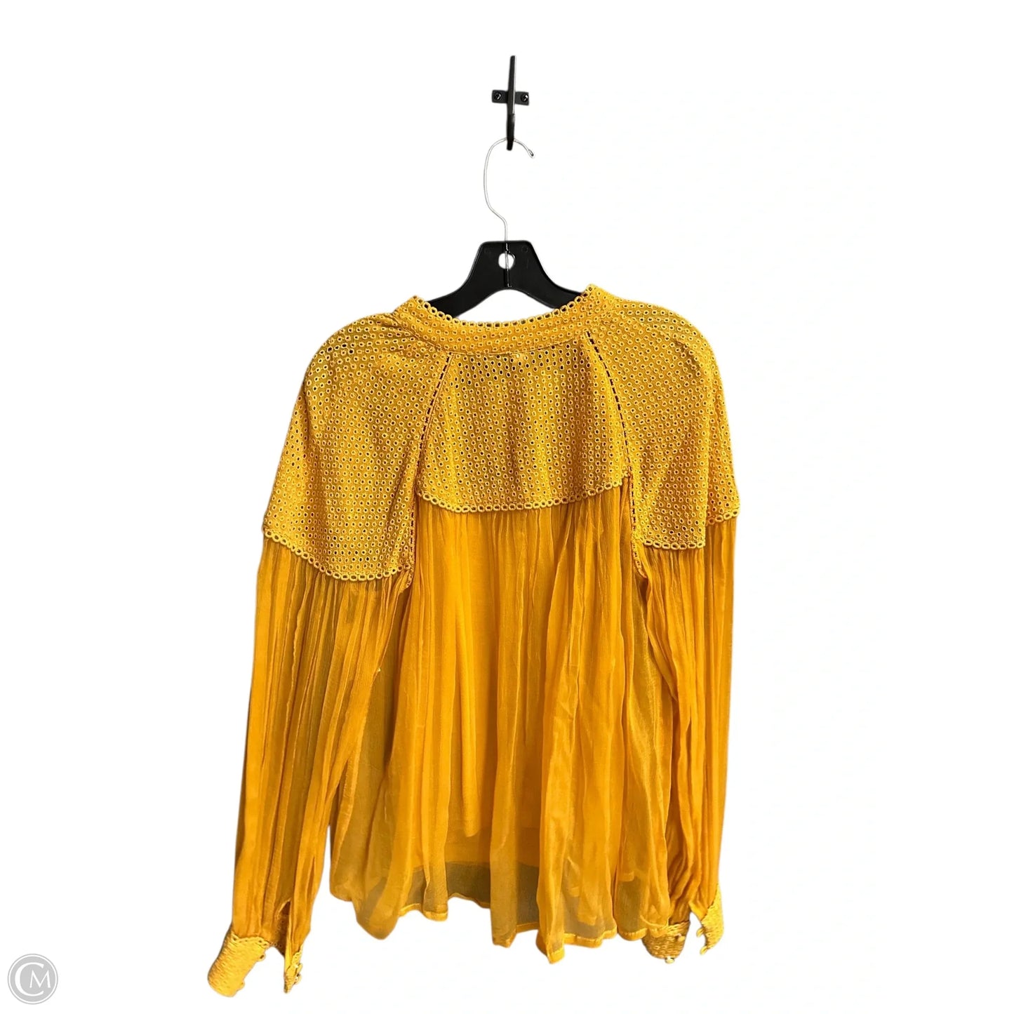 Top Long Sleeve By Clothes Mentor In Yellow, Size: S