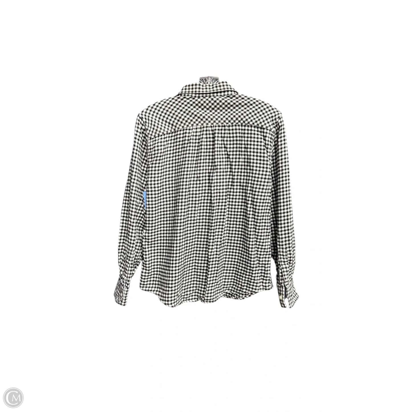 Top Long Sleeve By Lands End In Checkered Pattern, Size: S