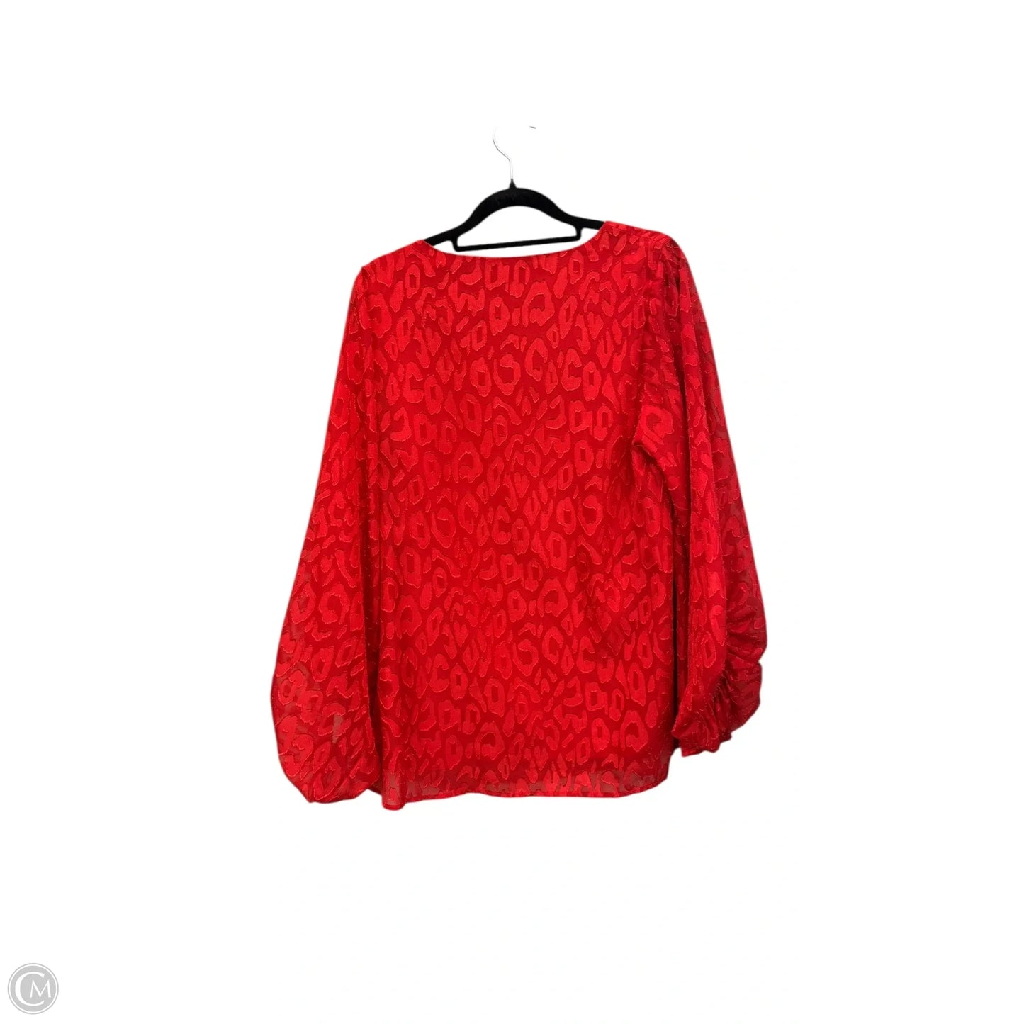 Top Long Sleeve By Jodifl In Red, Size: S