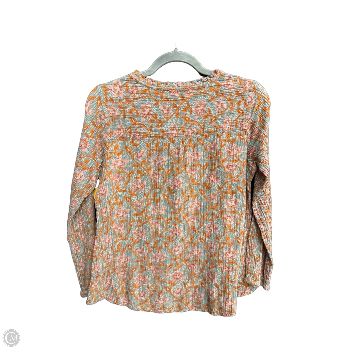 Top Long Sleeve By World Market In Floral Print, Size: S