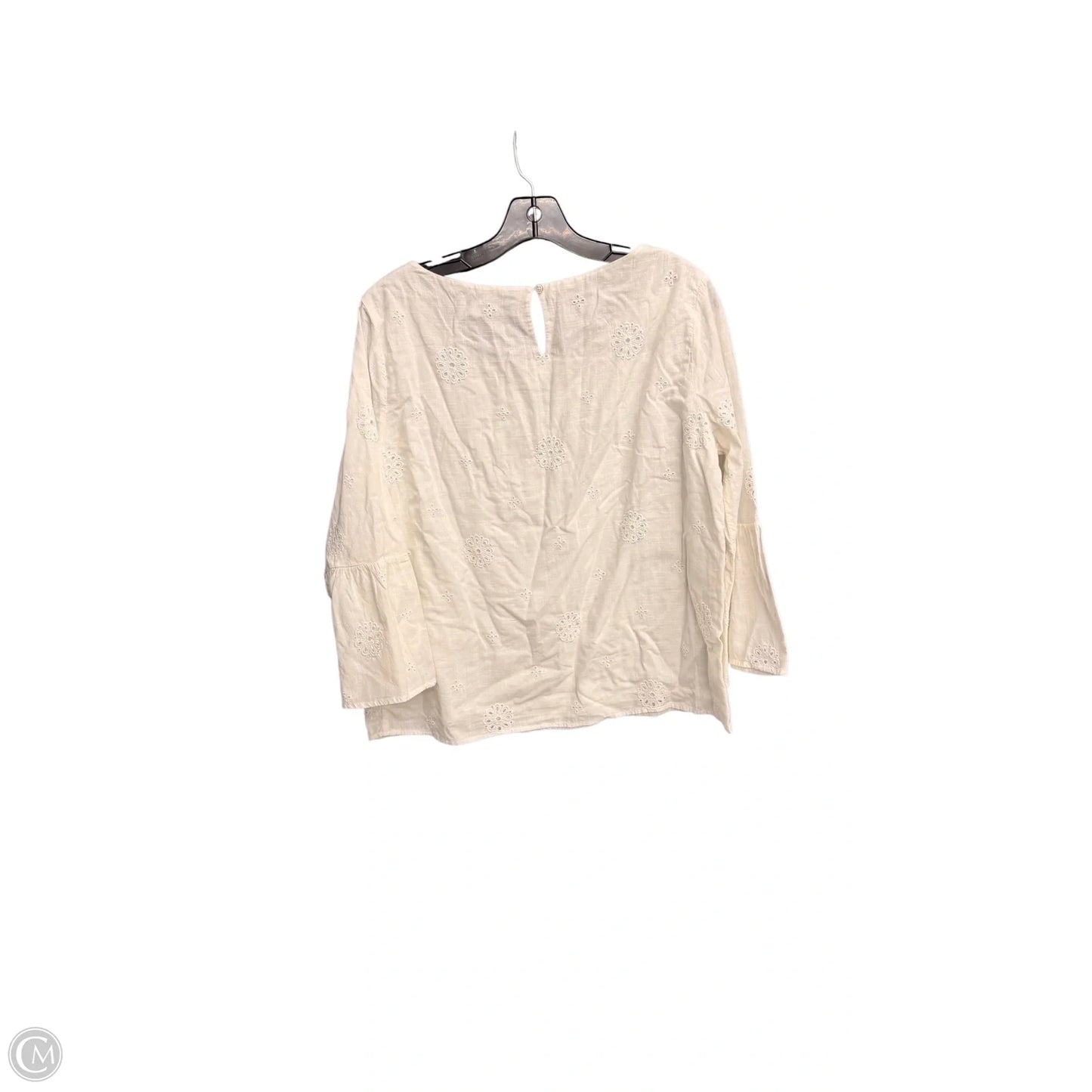 Top Long Sleeve By Vineyard Vines In White, Size: M