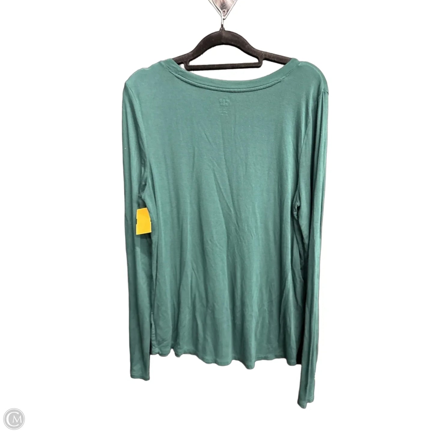 Top Long Sleeve Basic By Gap In Green, Size: S