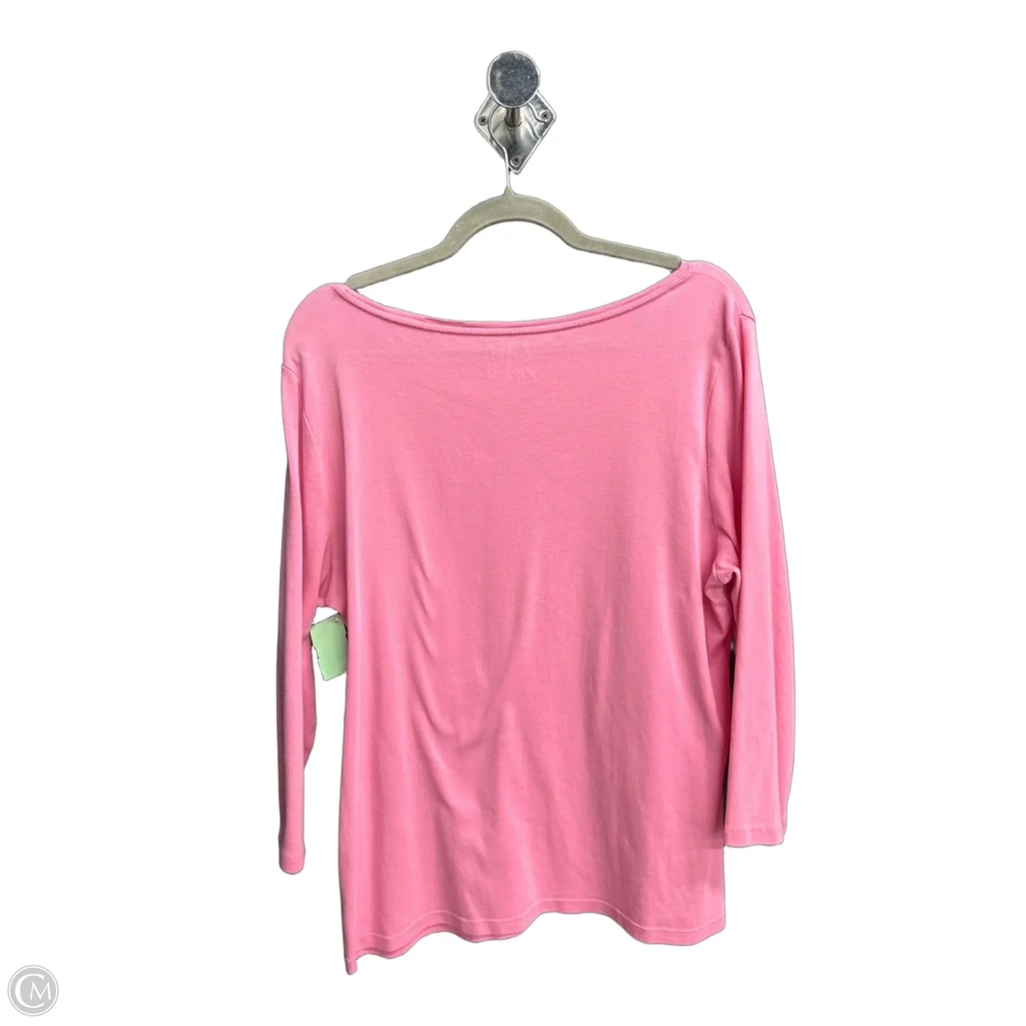 Top 3/4 Sleeve By Talbots In Pink, Size: Xl