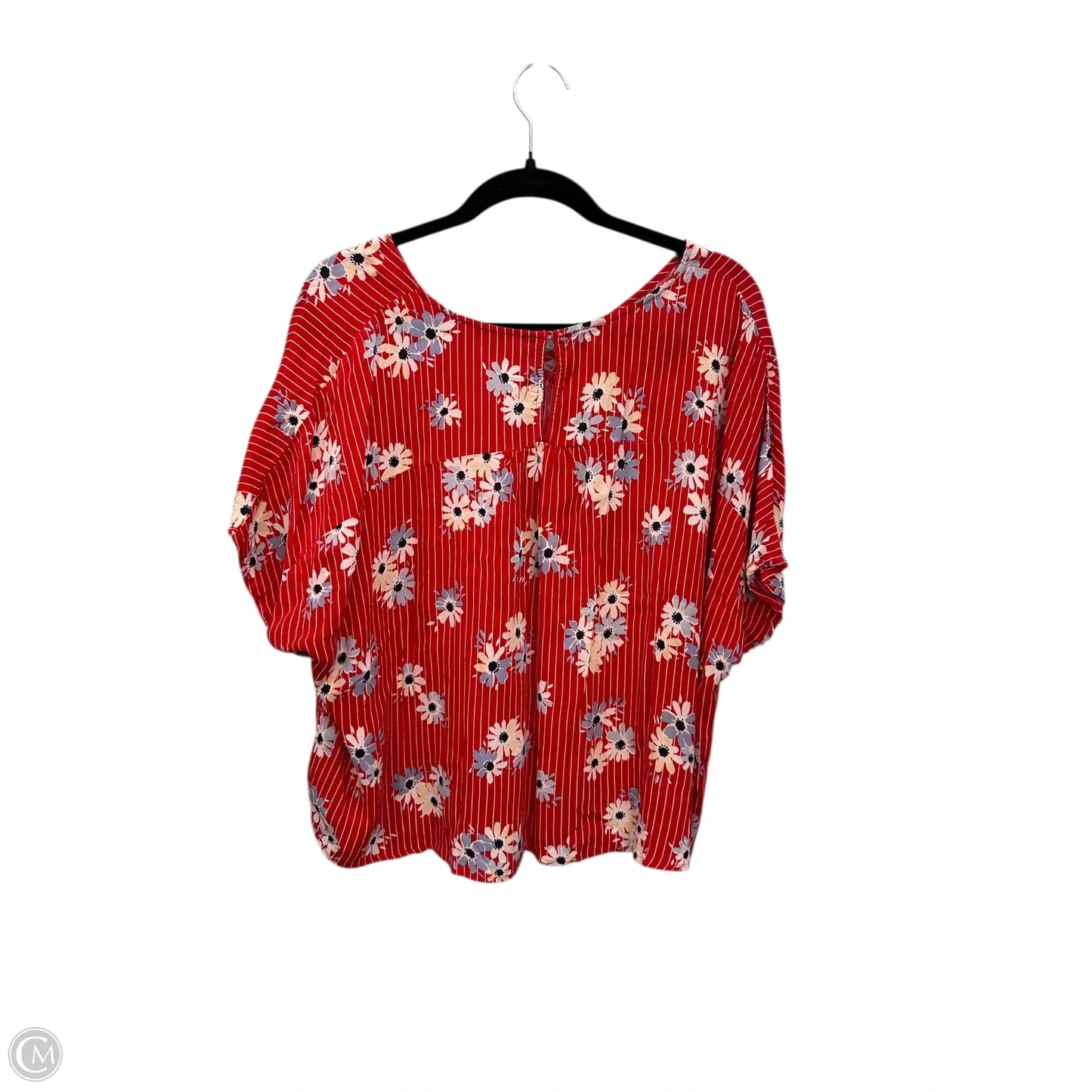 Top Short Sleeve By Madewell In Floral Print, Size: Xlp