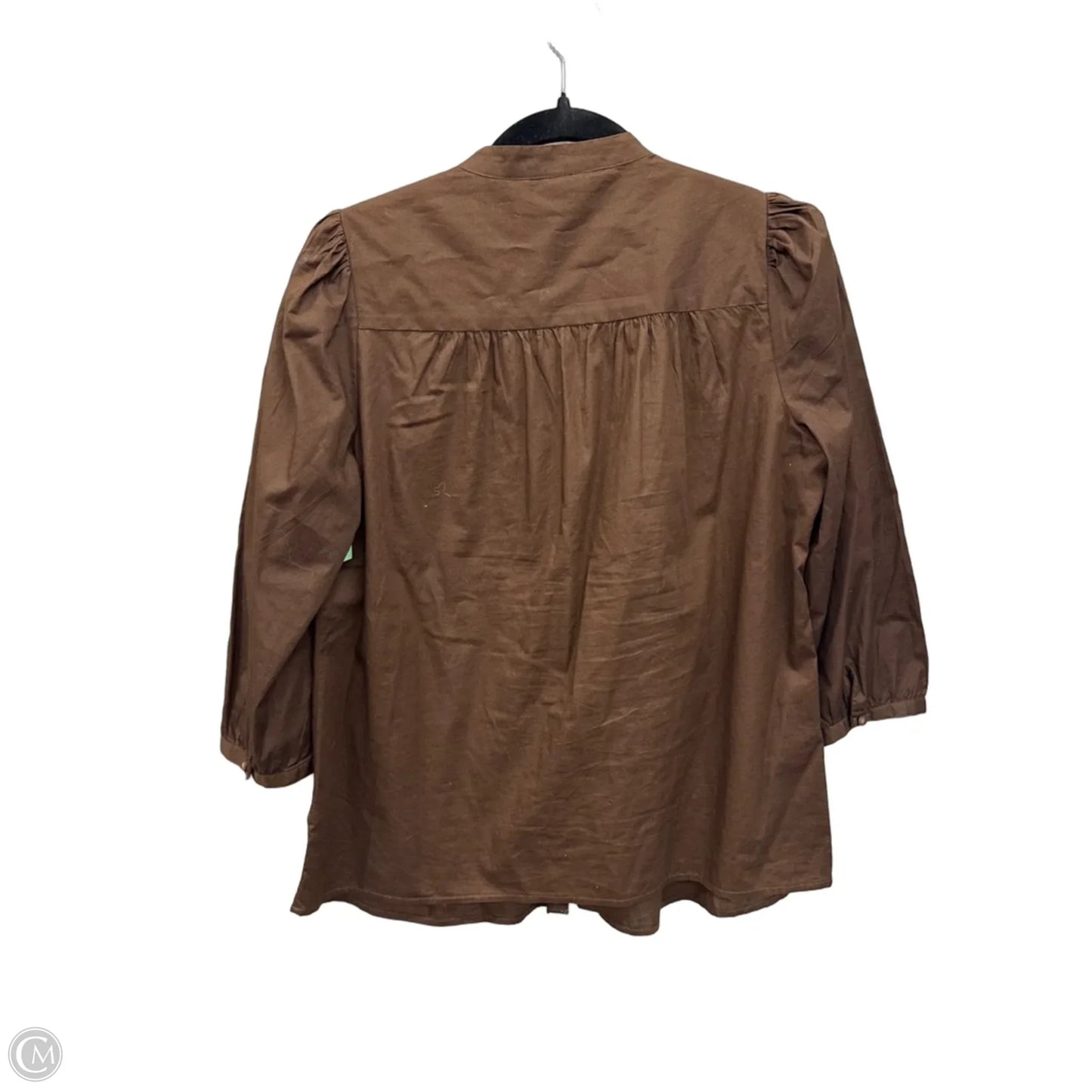 Top 3/4 Sleeve By St Johns Bay In Brown, Size: M