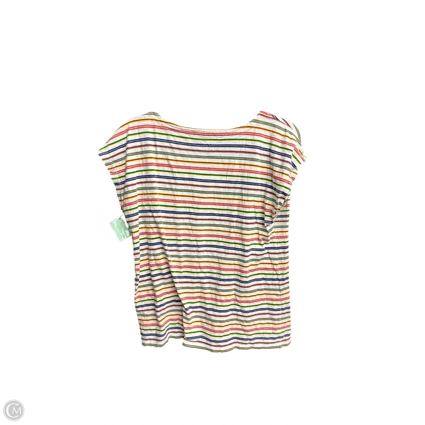 Top Short Sleeve By Talbots In Striped Pattern, Size: S