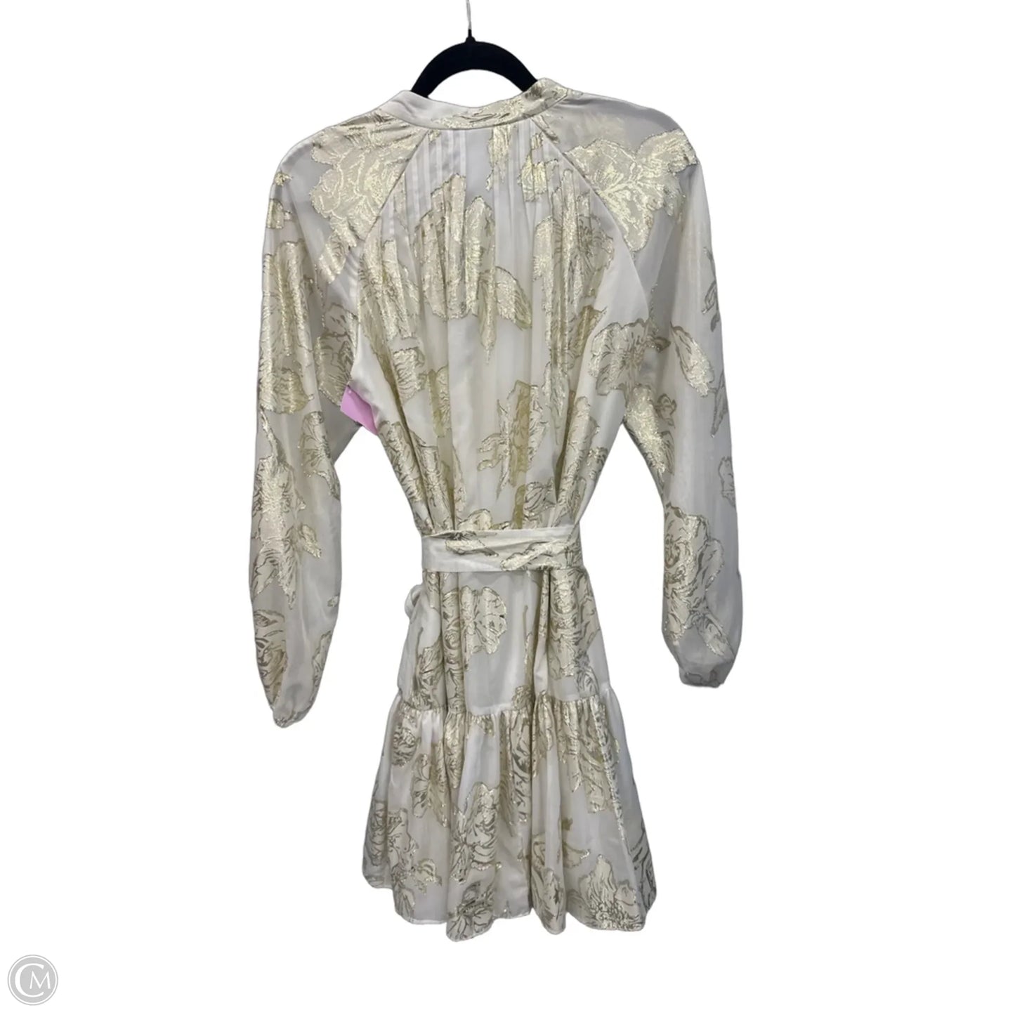 Dress Casual Short By Antonio Melani In Gold & White, Size: S