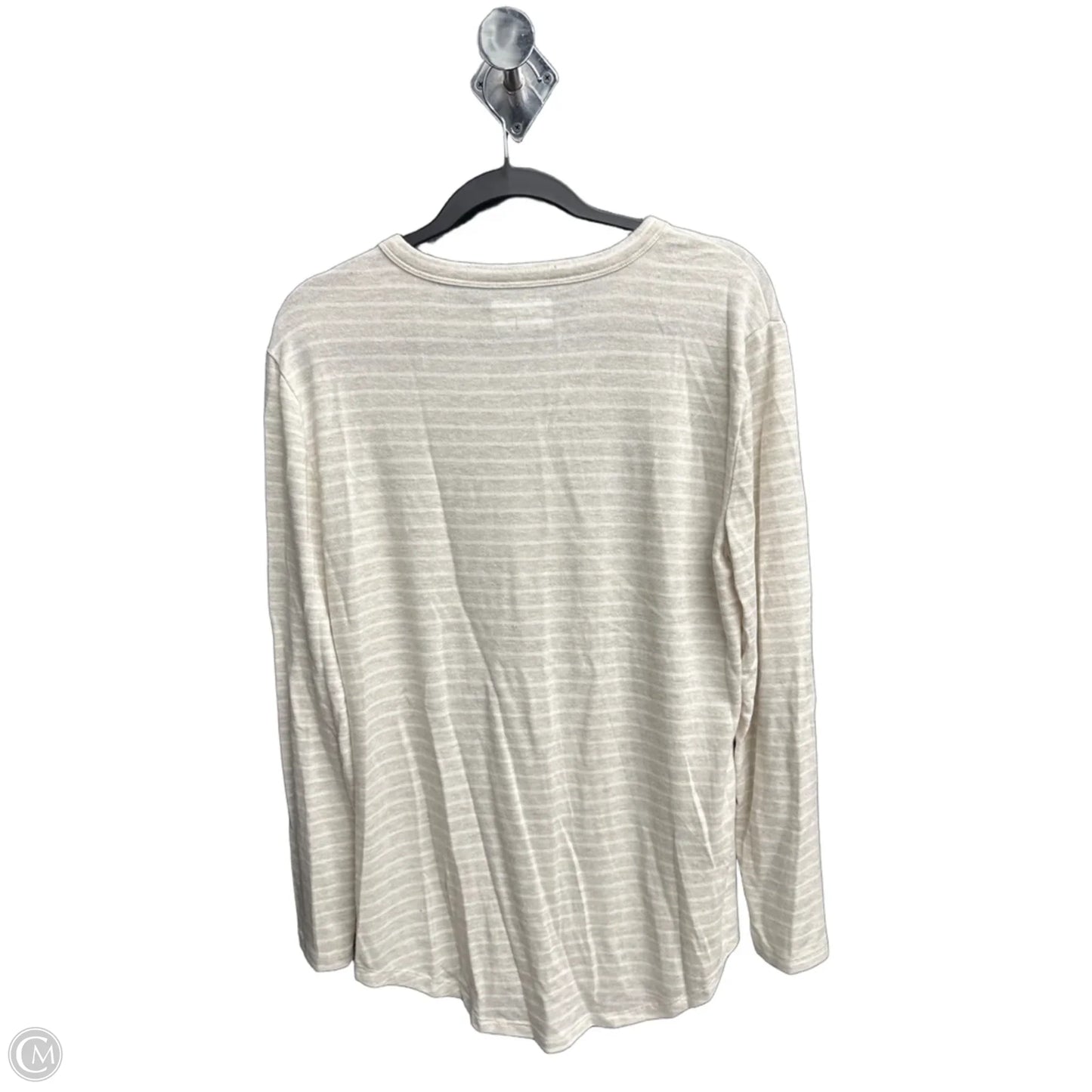 Top Long Sleeve By Magellan In Striped Pattern, Size: M