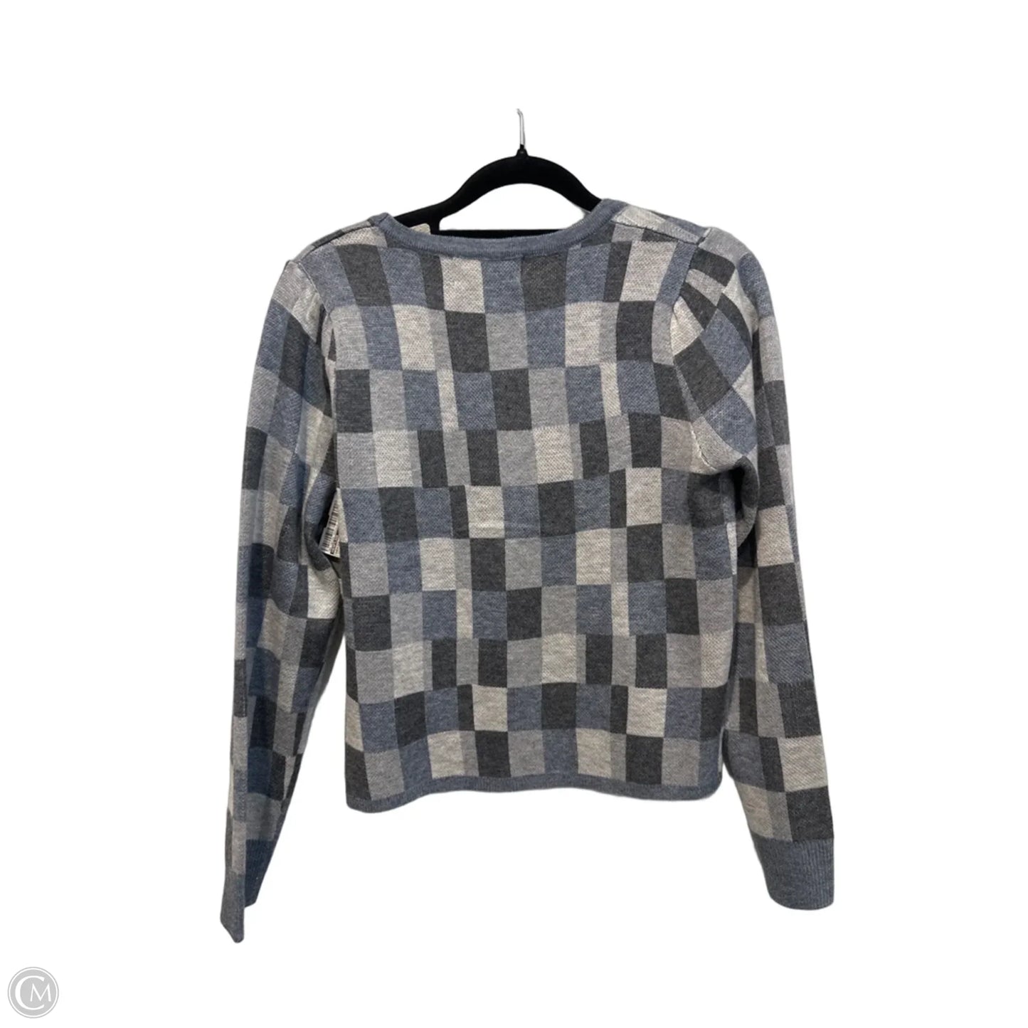 Sweater By Heartloom In Checkered Pattern, Size: Xs