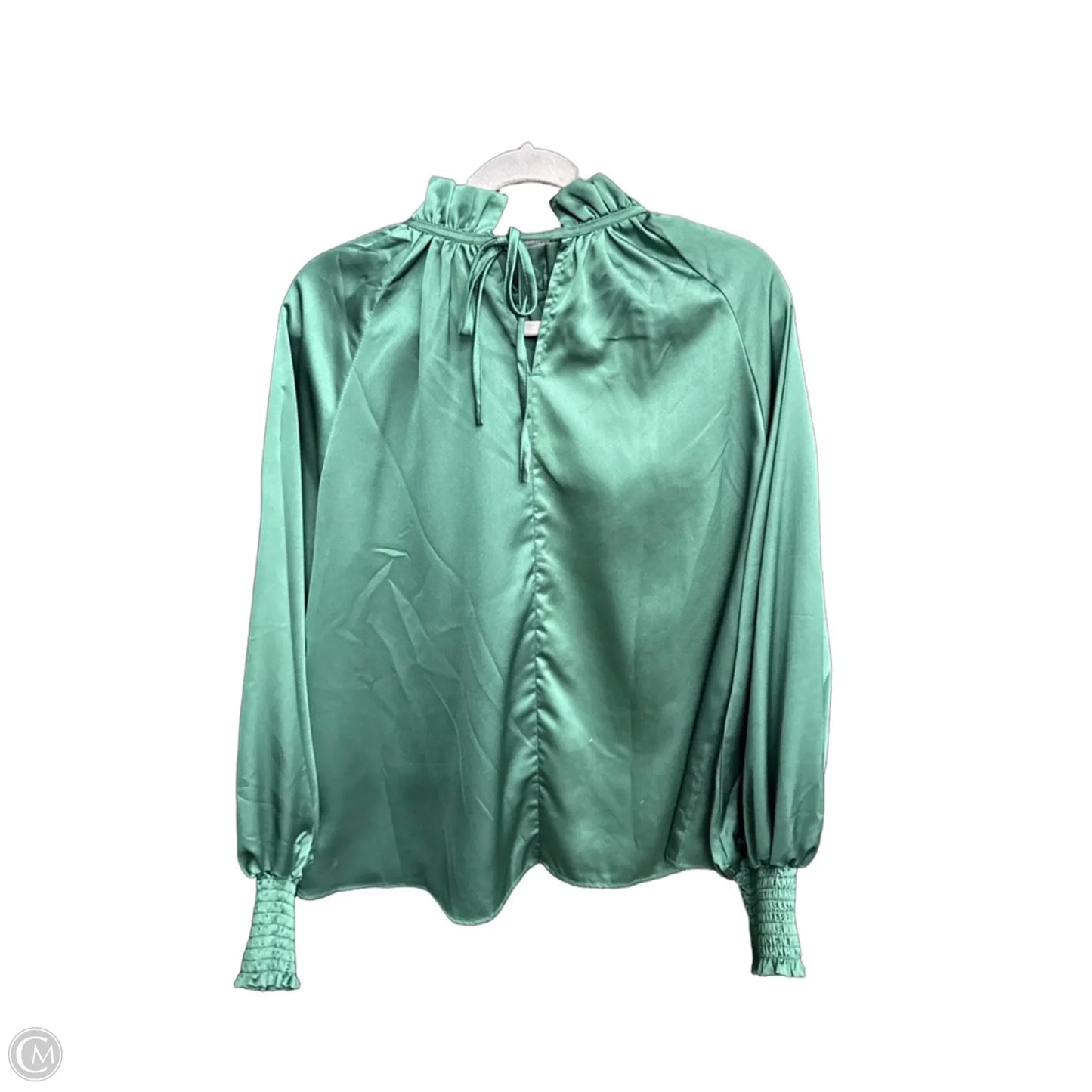 Blouse Long Sleeve By Glam In Green, Size: S