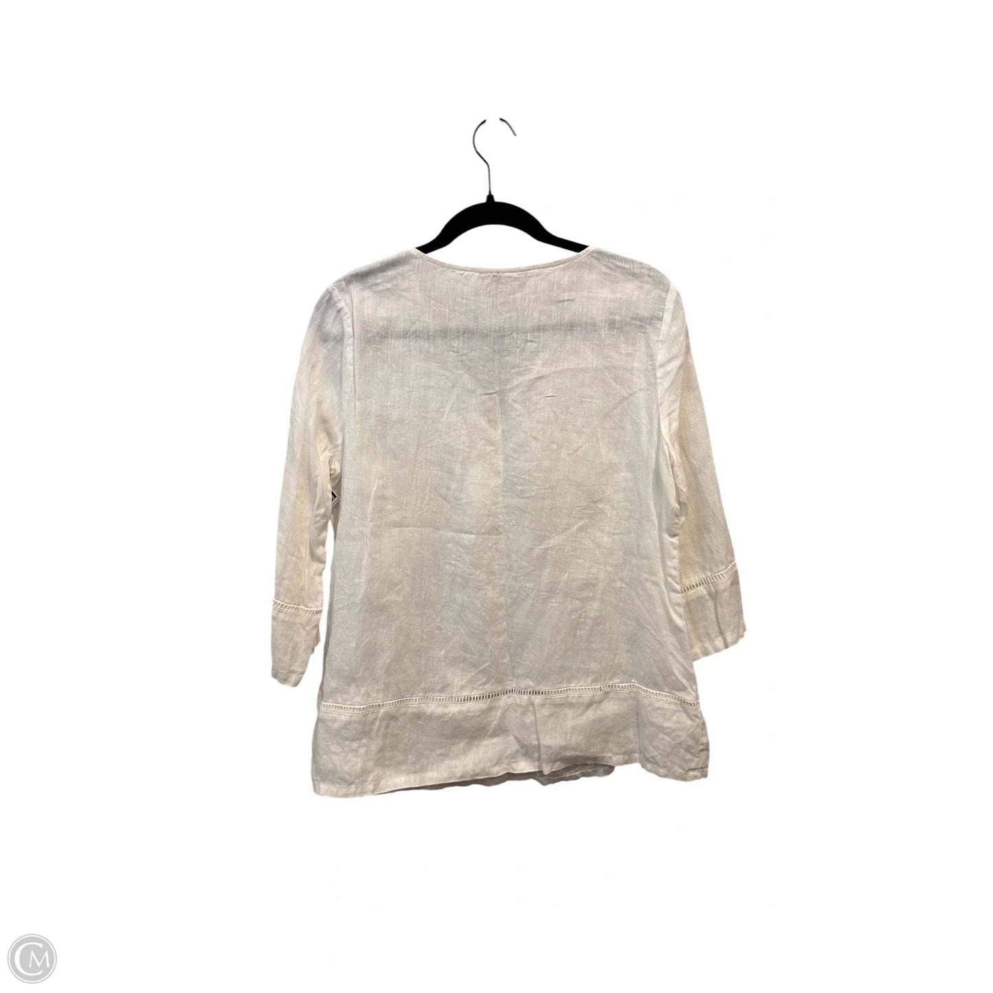 Top 3/4 Sleeve By Saint Tropez In White, Size: M
