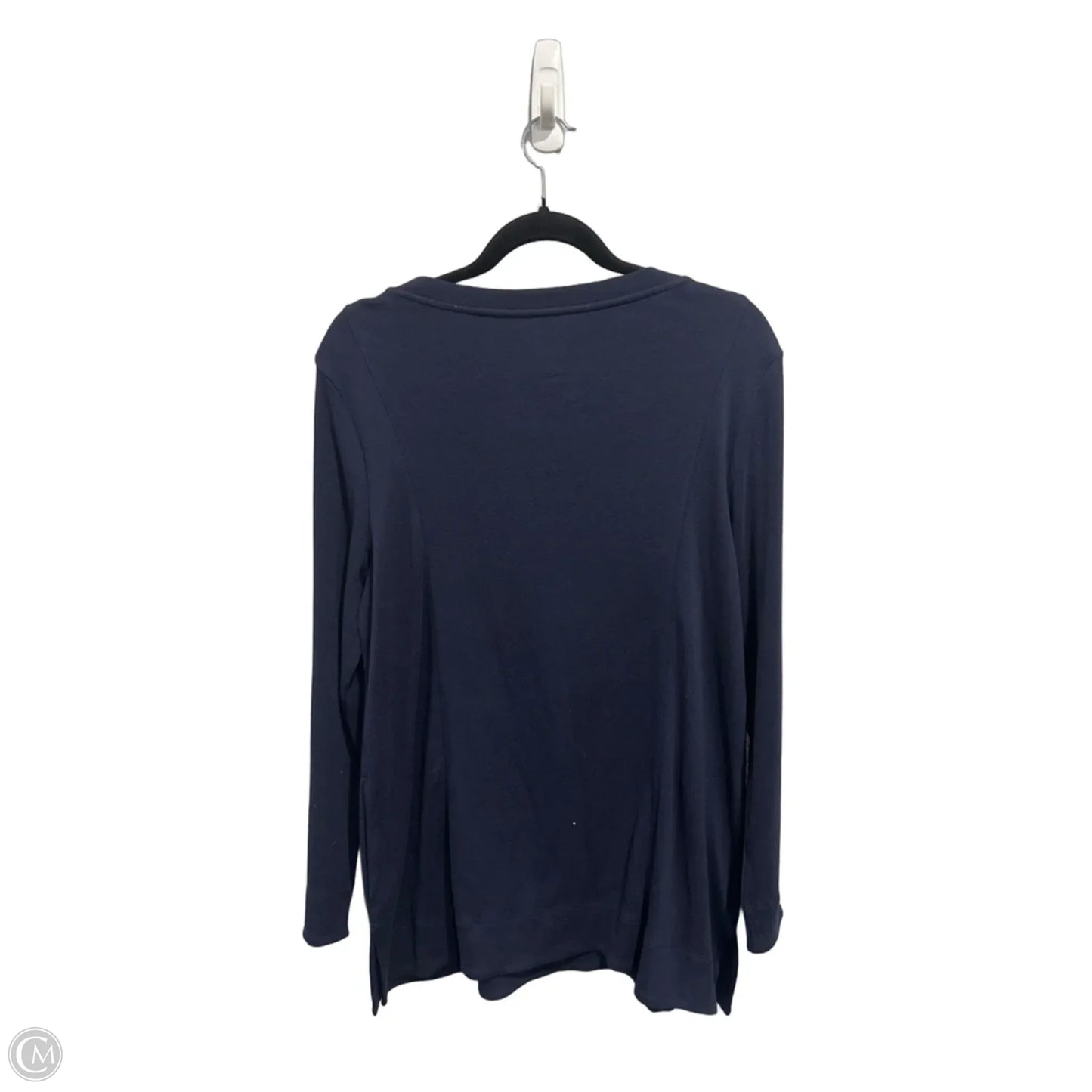 Top Long Sleeve Basic By Chicos In Navy, Size: L
