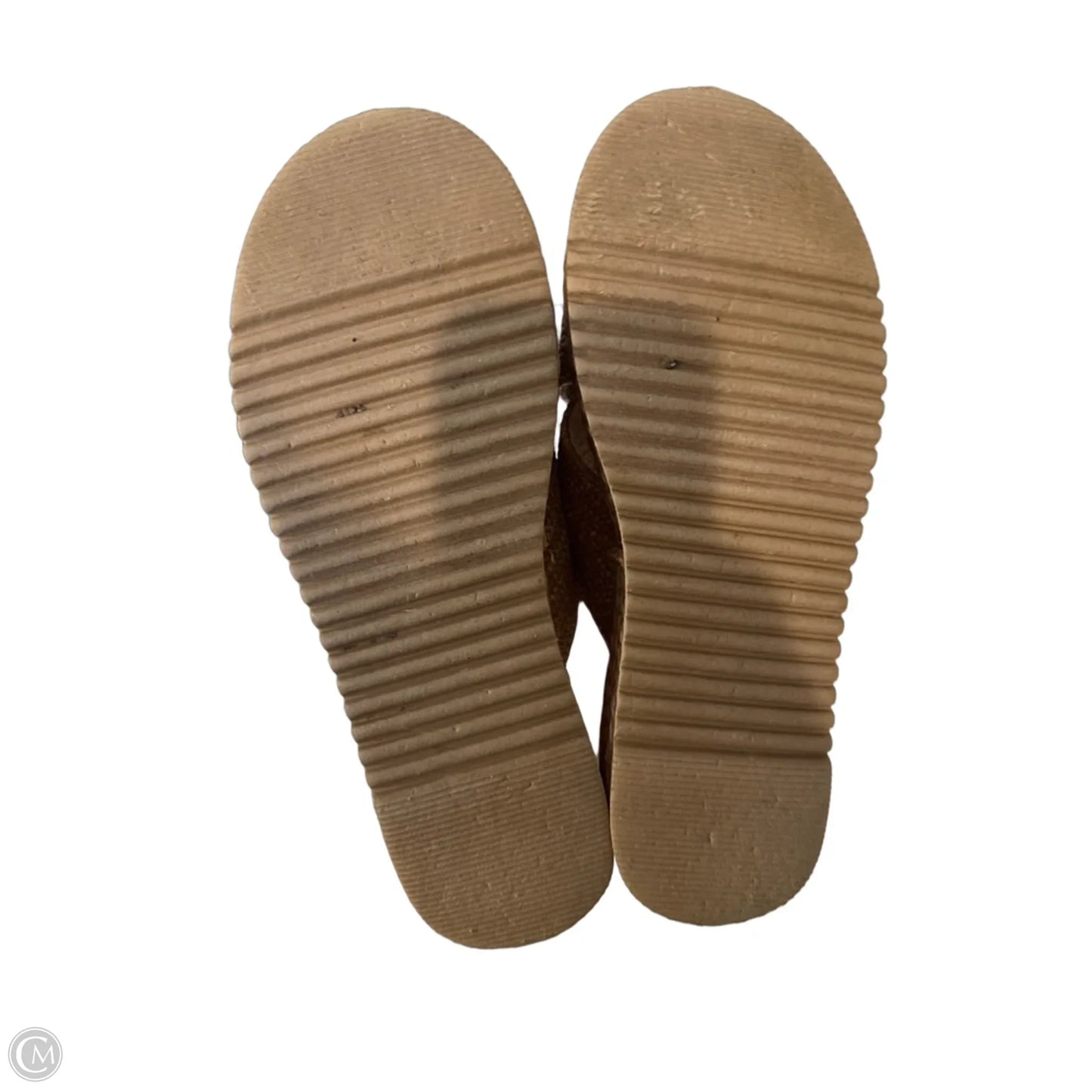 Sandals Heels Platform By Clothes Mentor In Brown, Size: 8