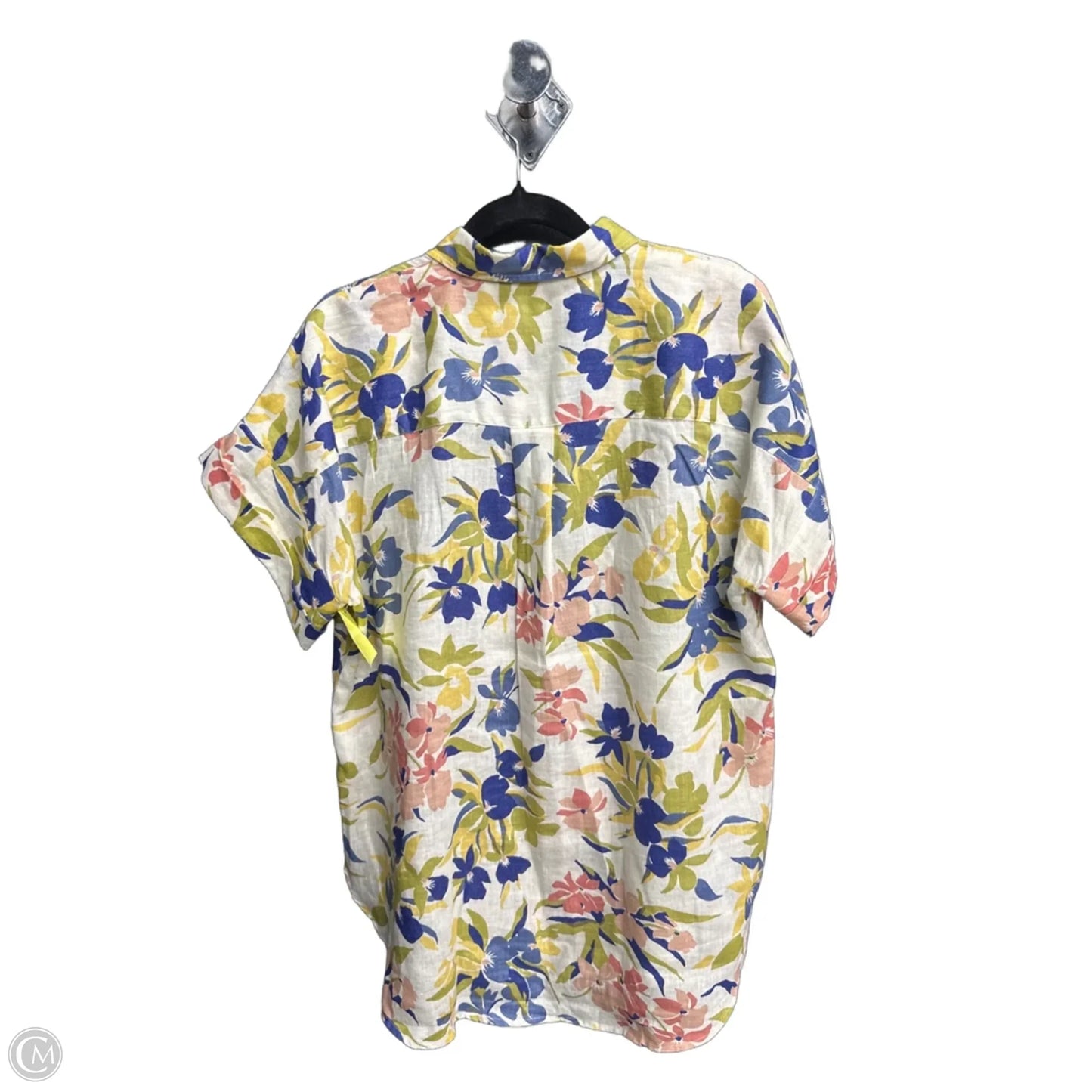 Top Short Sleeve By Ralph Lauren Black Label In Tropical Print, Size: M