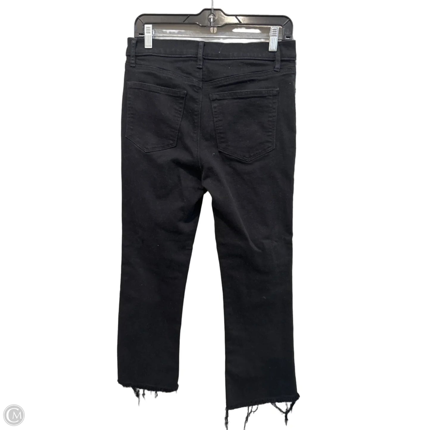 Jeans Flared By Loft In Black Denim, Size: 6