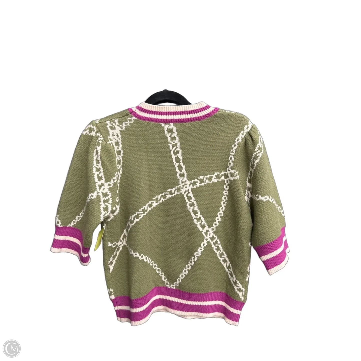 Sweater Short Sleeve By Thml In Green & Purple, Size: S