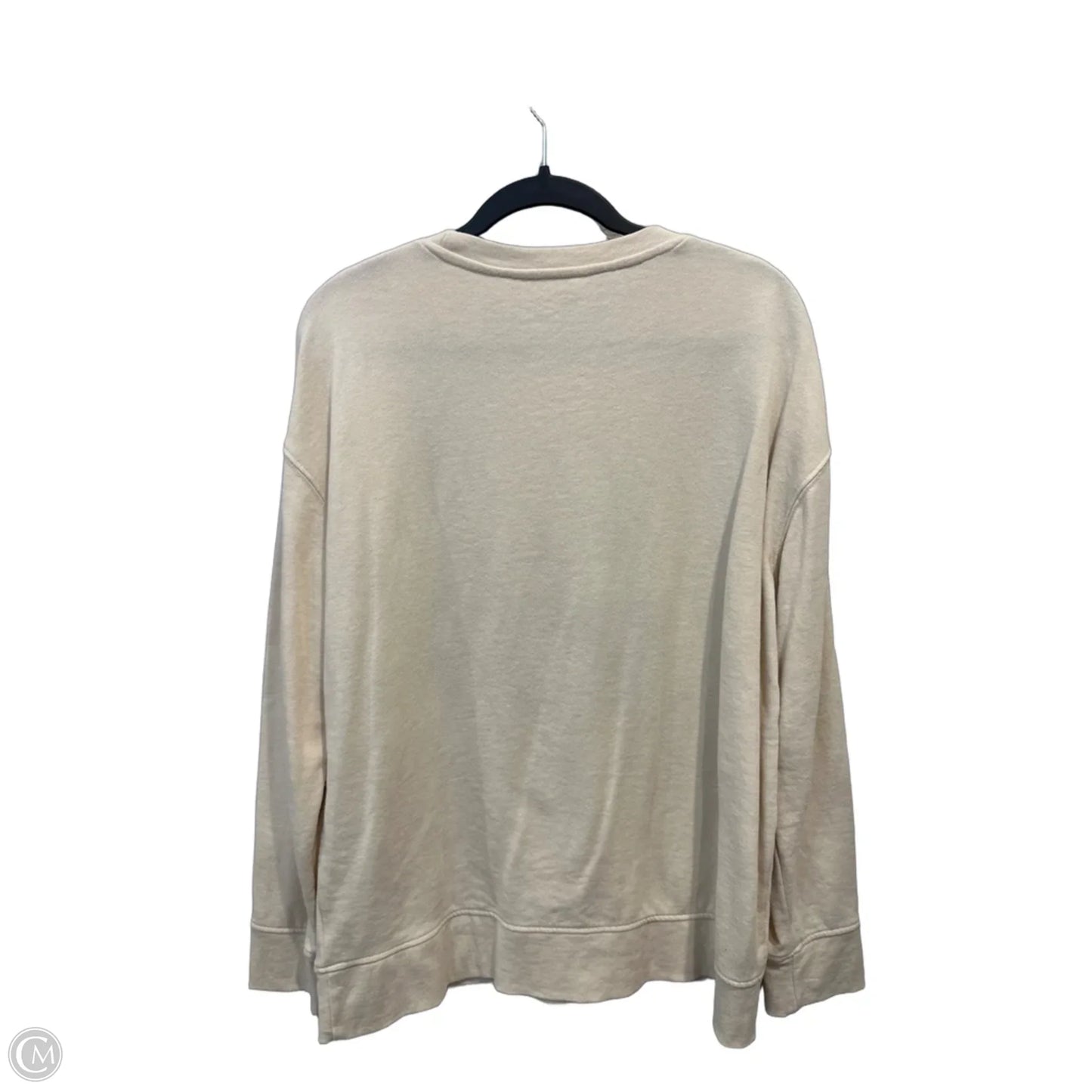 Sweatshirt Crewneck By Shiraleah In Cream, Size: L