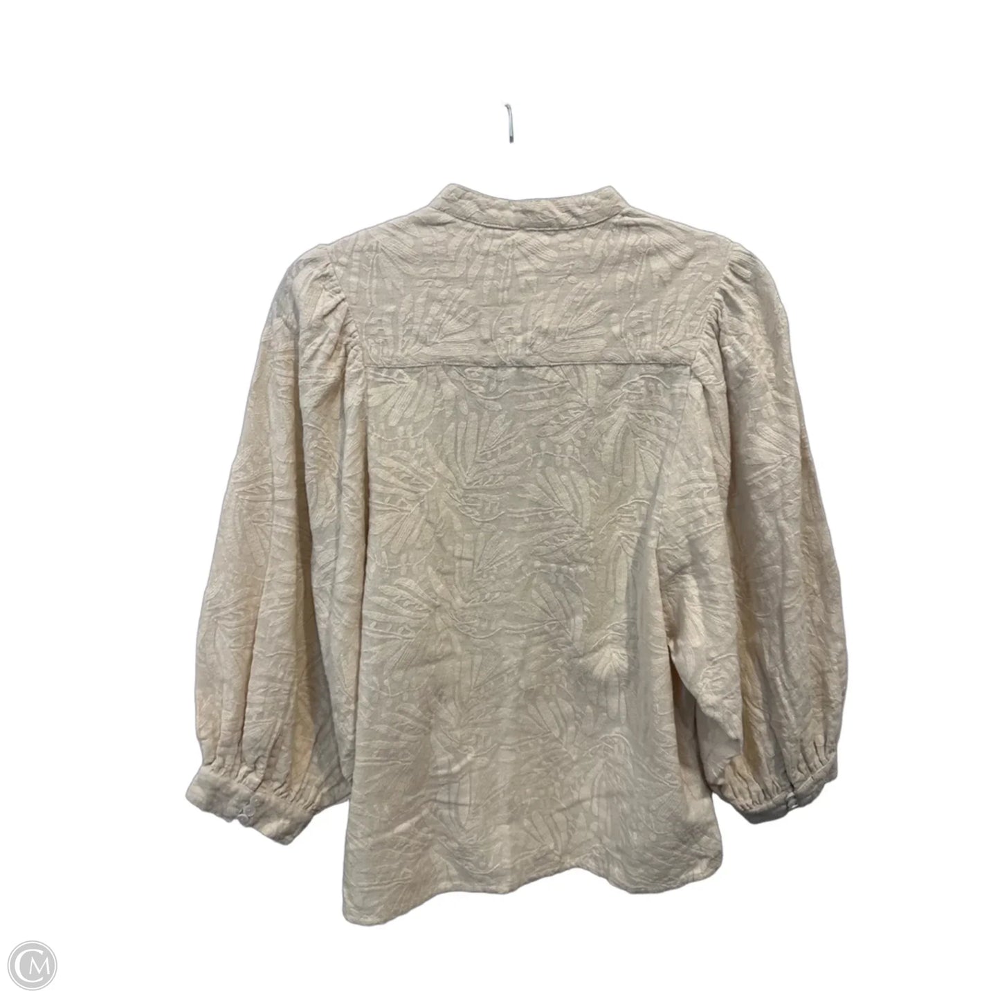 Top Long Sleeve By Ivy Jane In Tan, Size: S