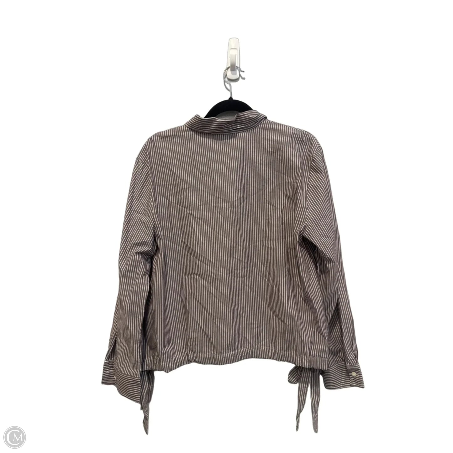Top Long Sleeve By Loft In Striped Pattern, Size: L