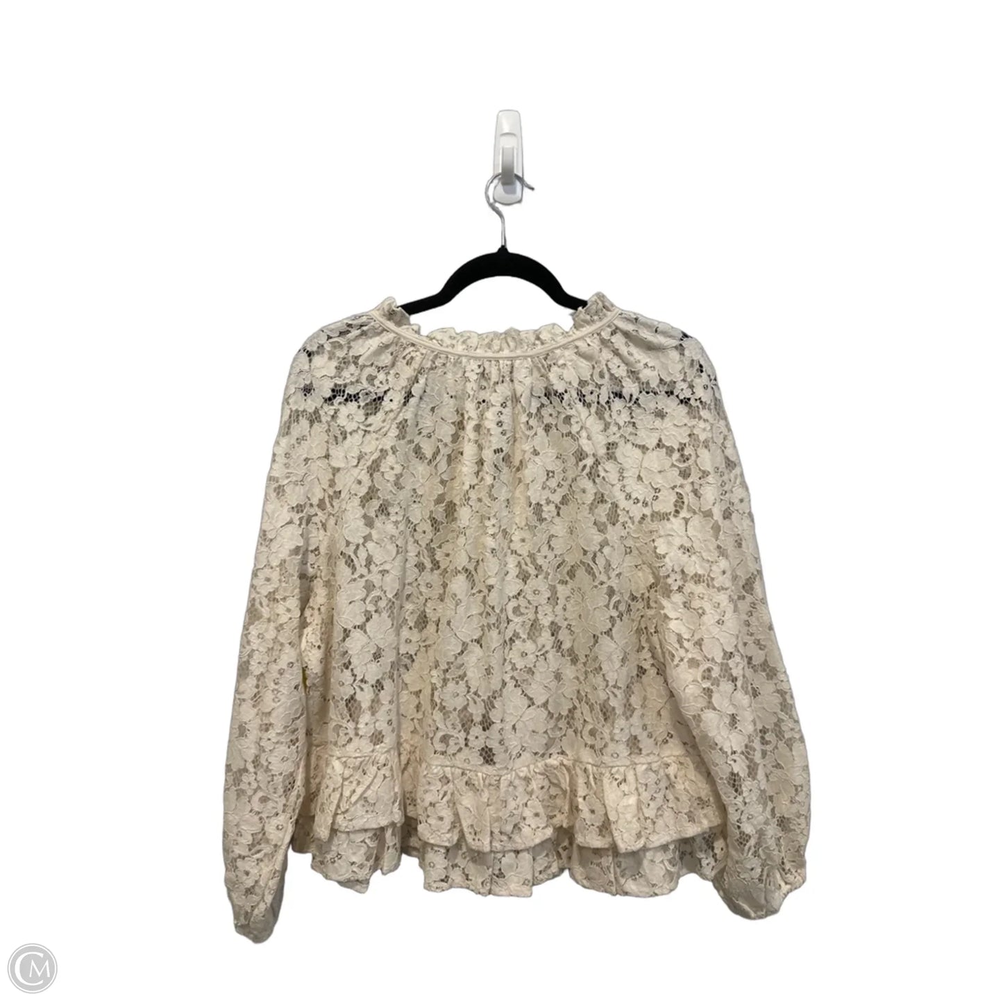 Top Long Sleeve By Loft In Cream, Size: L
