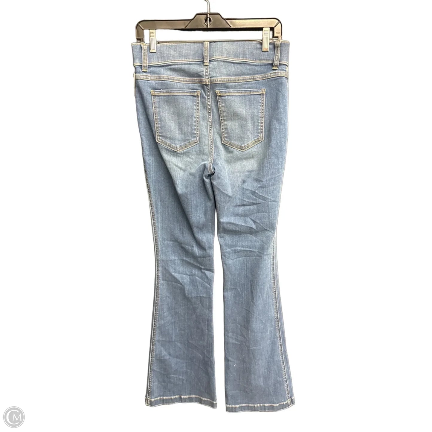 Jeans Flared By Spanx In Blue Denim, Size: M