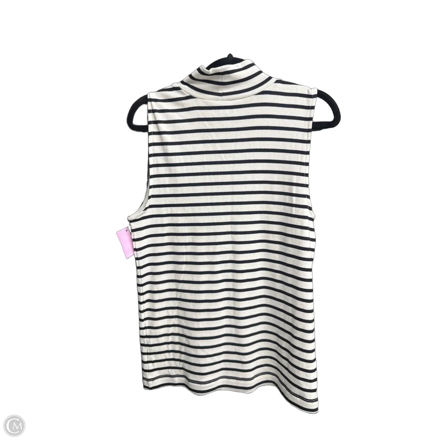 Top Sleeveless By Loft In Striped Pattern, Size: L