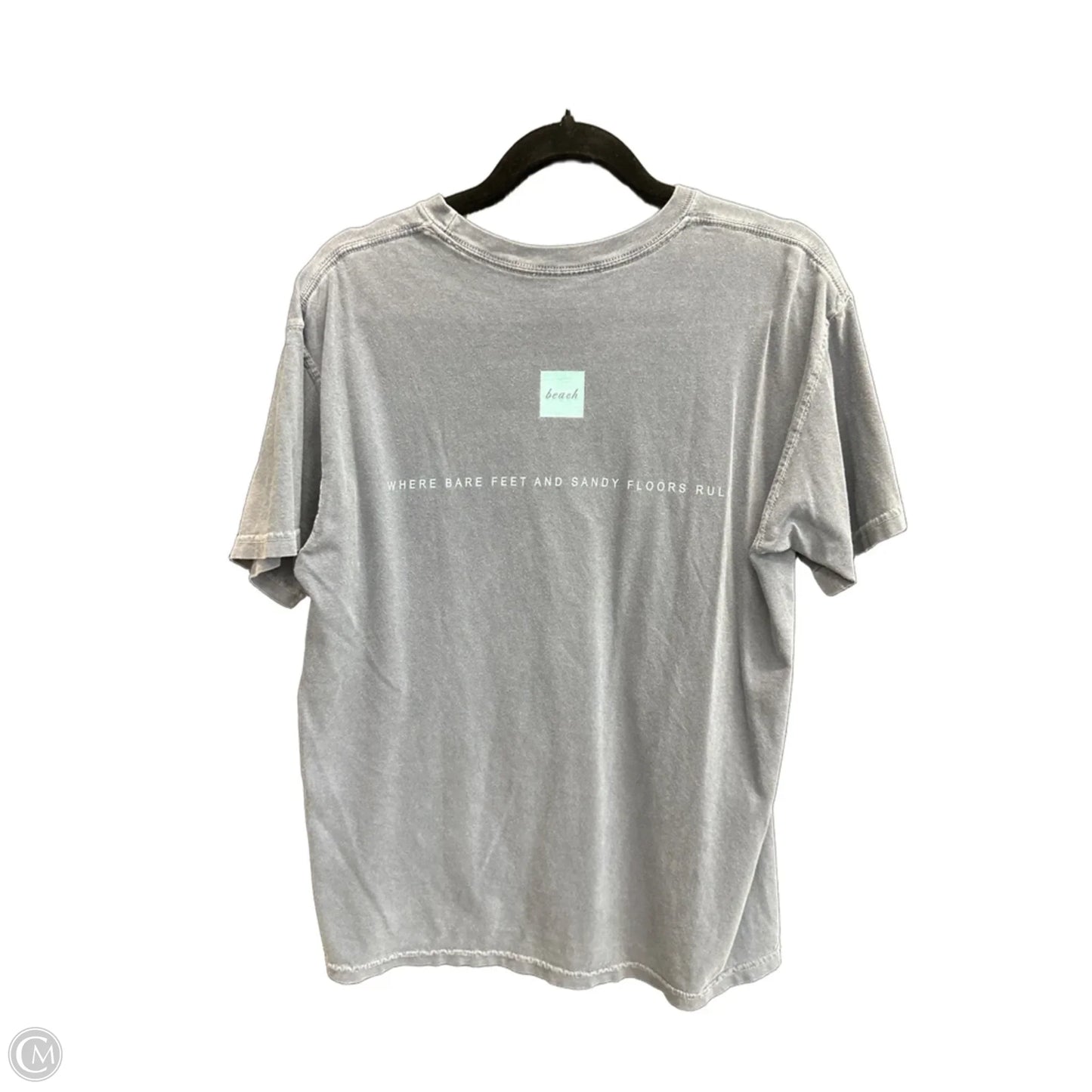 Top Short Sleeve By Clothes Mentor In Blue & Grey, Size: M