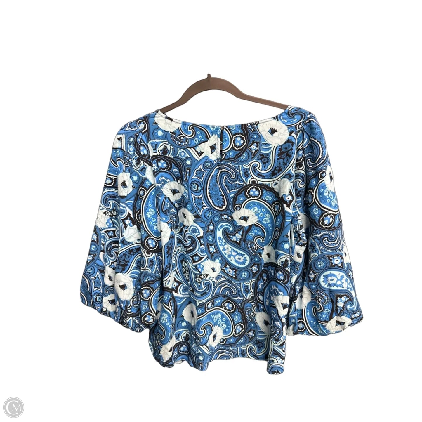 Blouse 3/4 Sleeve By Talbots In Paisley Print, Size: Mp