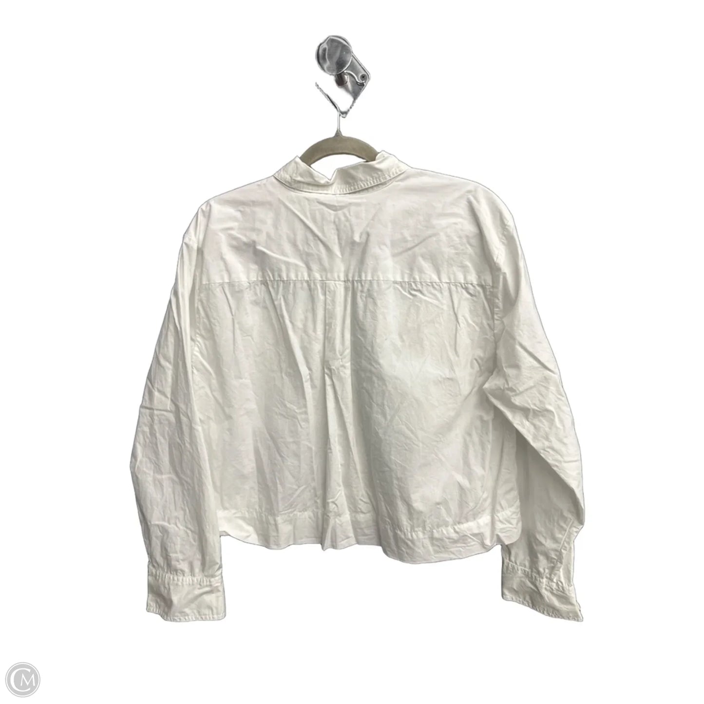 Top Long Sleeve By Loft In White, Size: M