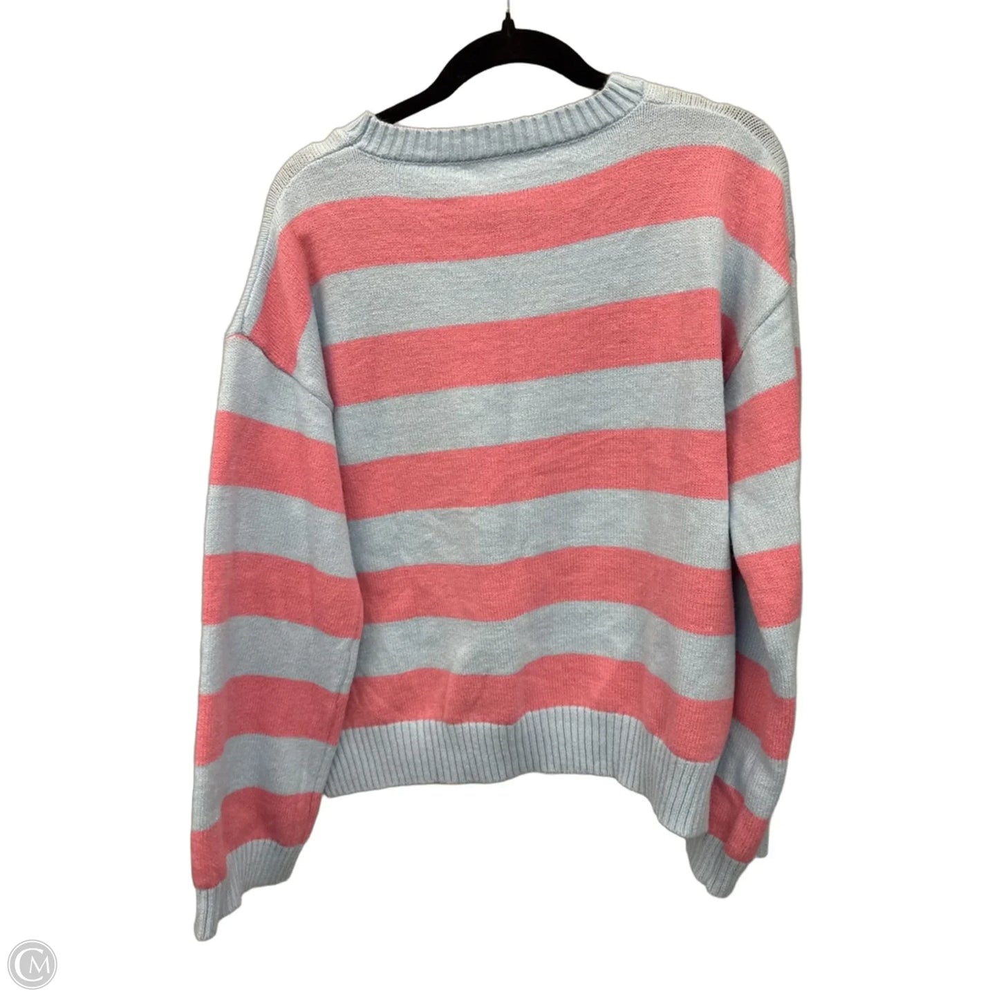 Sweater By Clothes Mentor In Striped Pattern, Size: L