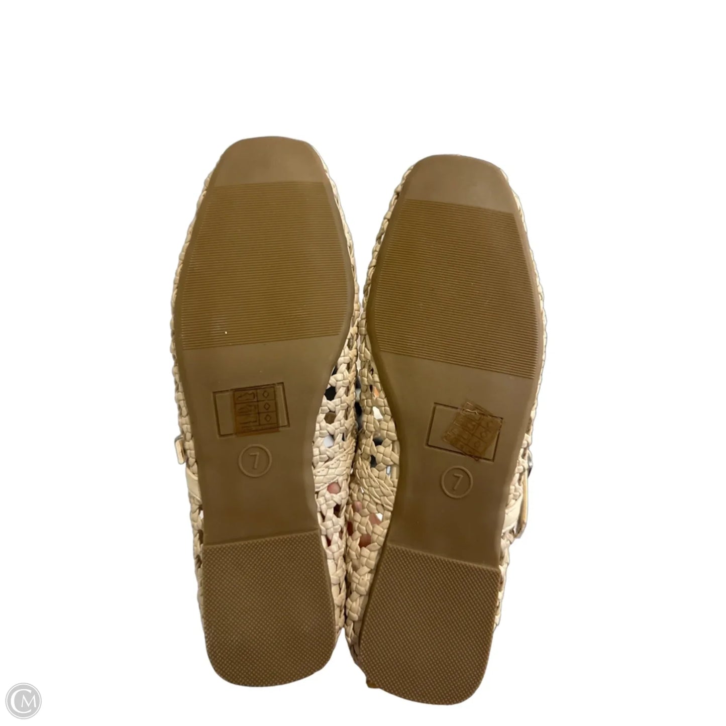 Shoes Flats By Clothes Mentor In Beige, Size: 7