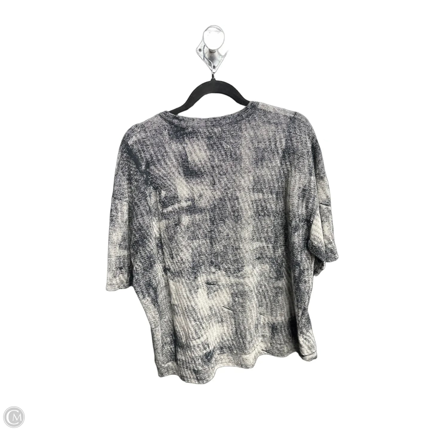 Top Short Sleeve By Zara In Black & White, Size: L