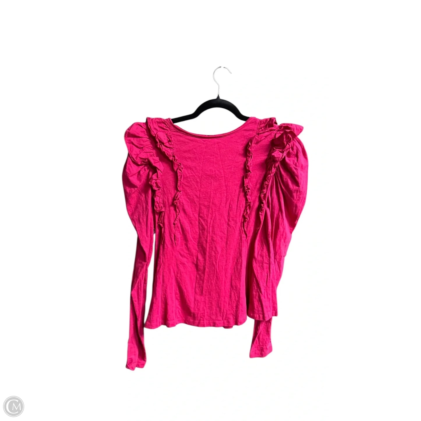 Top Long Sleeve By Anthropologie In Pink, Size: M