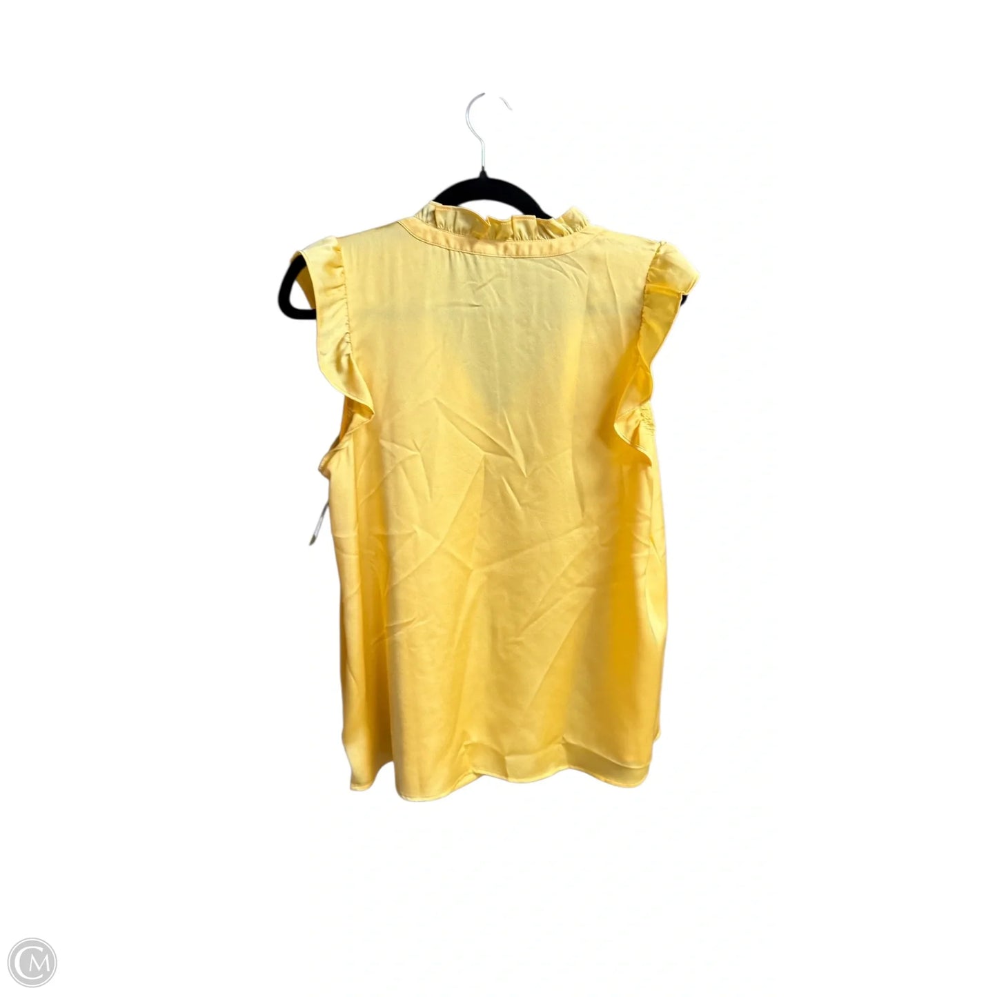 Blouse Sleeveless By Ann Taylor In Yellow, Size: S