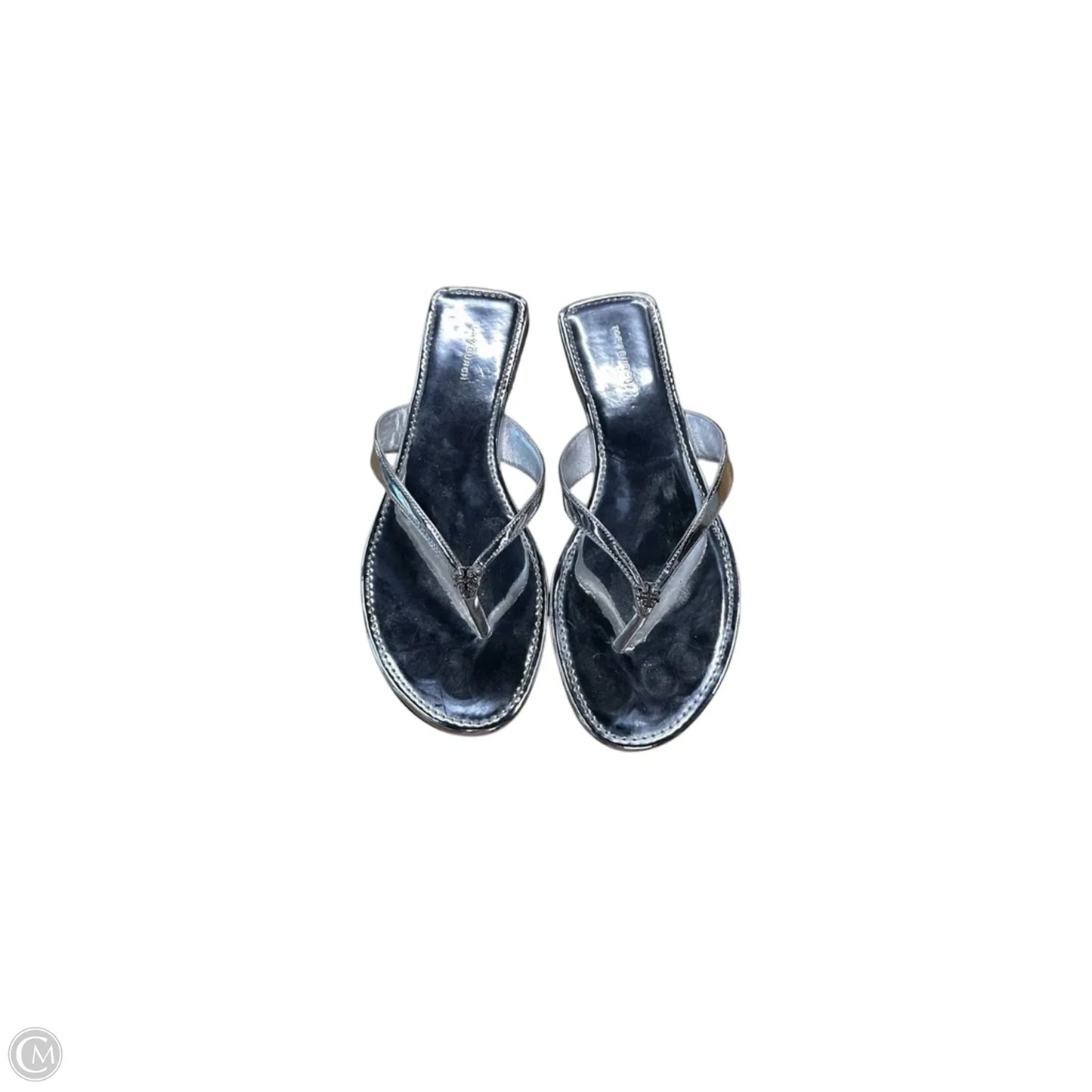 Sandals Designer By Tory Burch In Silver, Size: 9.5