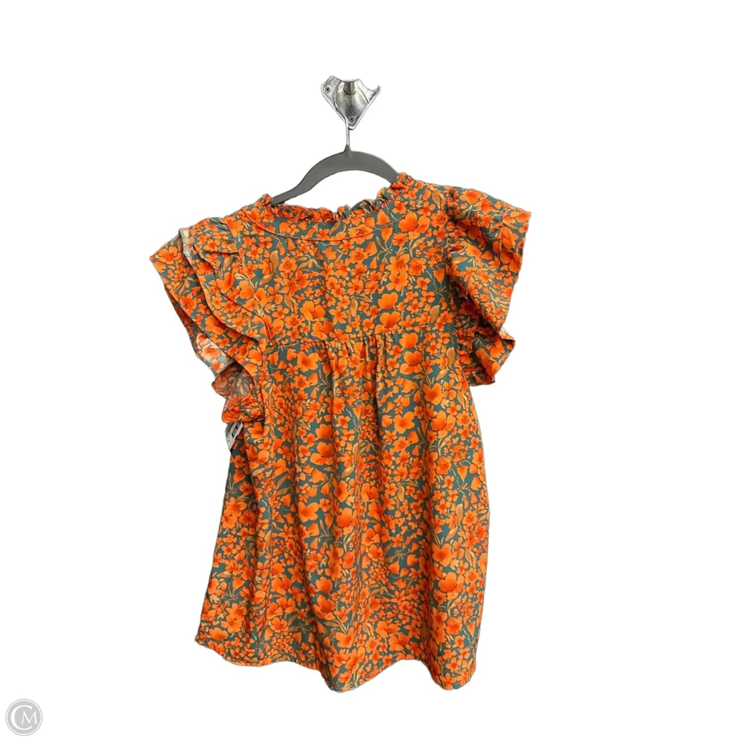 Blouse Short Sleeve By Entro In Floral Print, Size: S