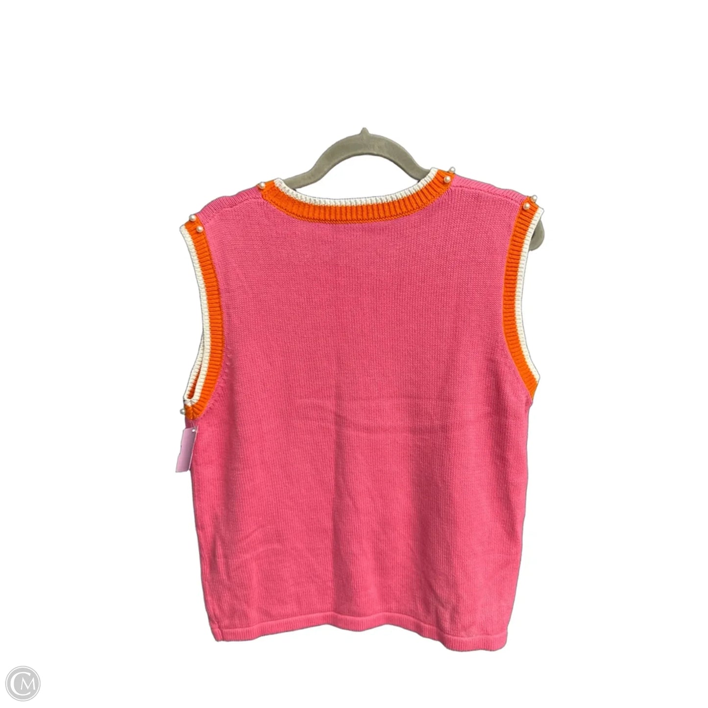 Top Sleeveless By Clothes Mentor In Orange & Pink, Size: L