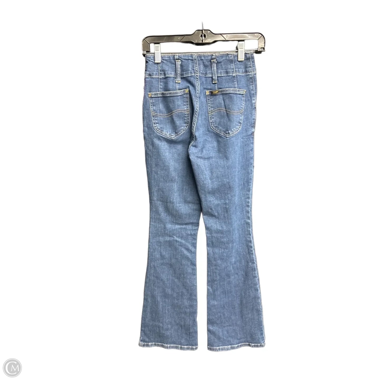 Jeans Boot Cut By Lee In Blue Denim, Size: Xs