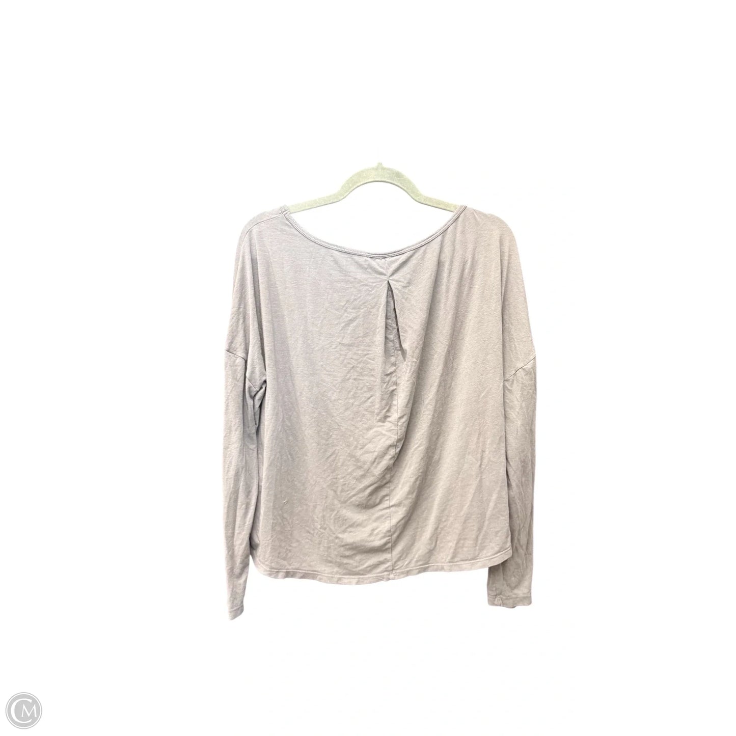 Top Long Sleeve By Fabletics In Grey, Size: L