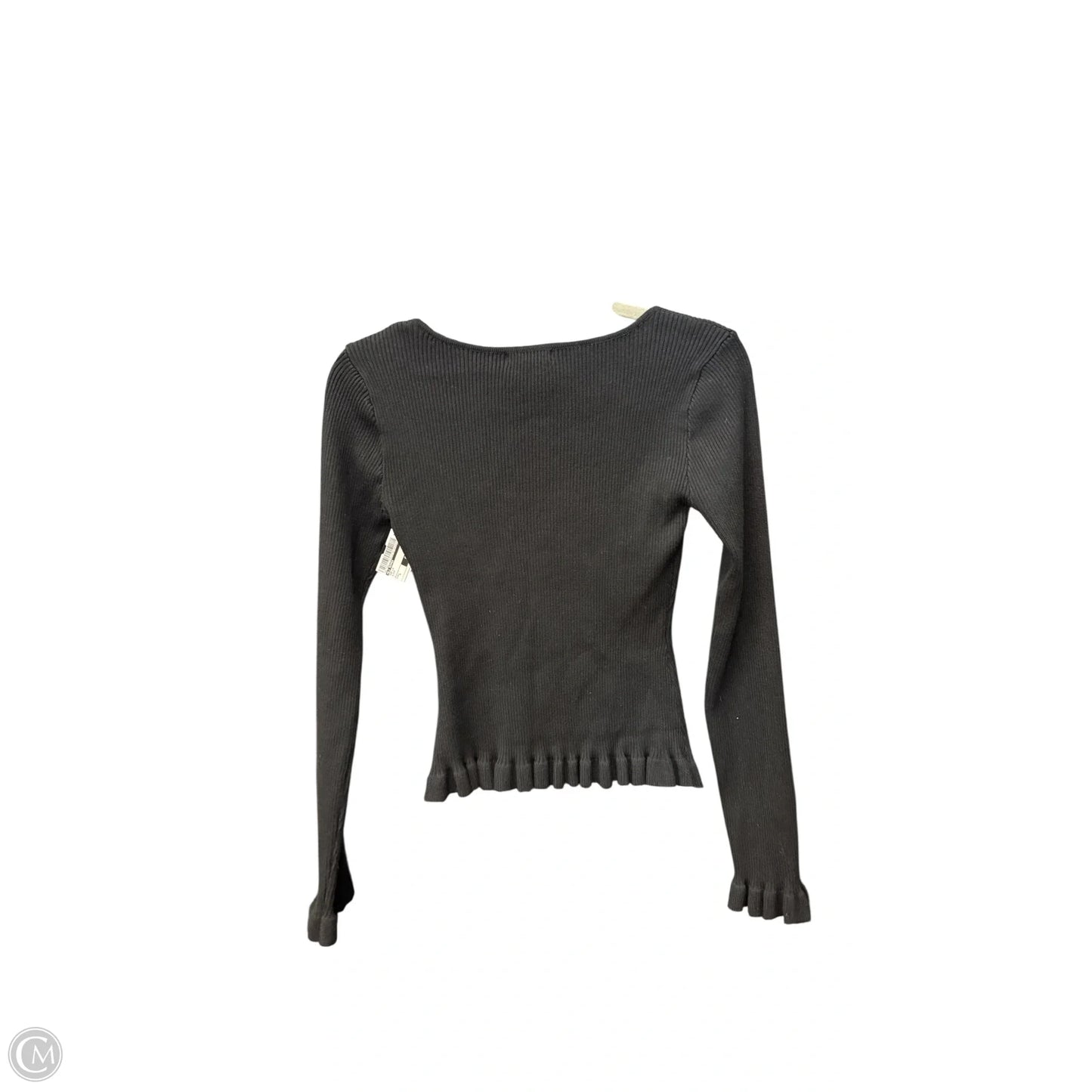 Top Long Sleeve By Blu Pepper In Black, Size: L
