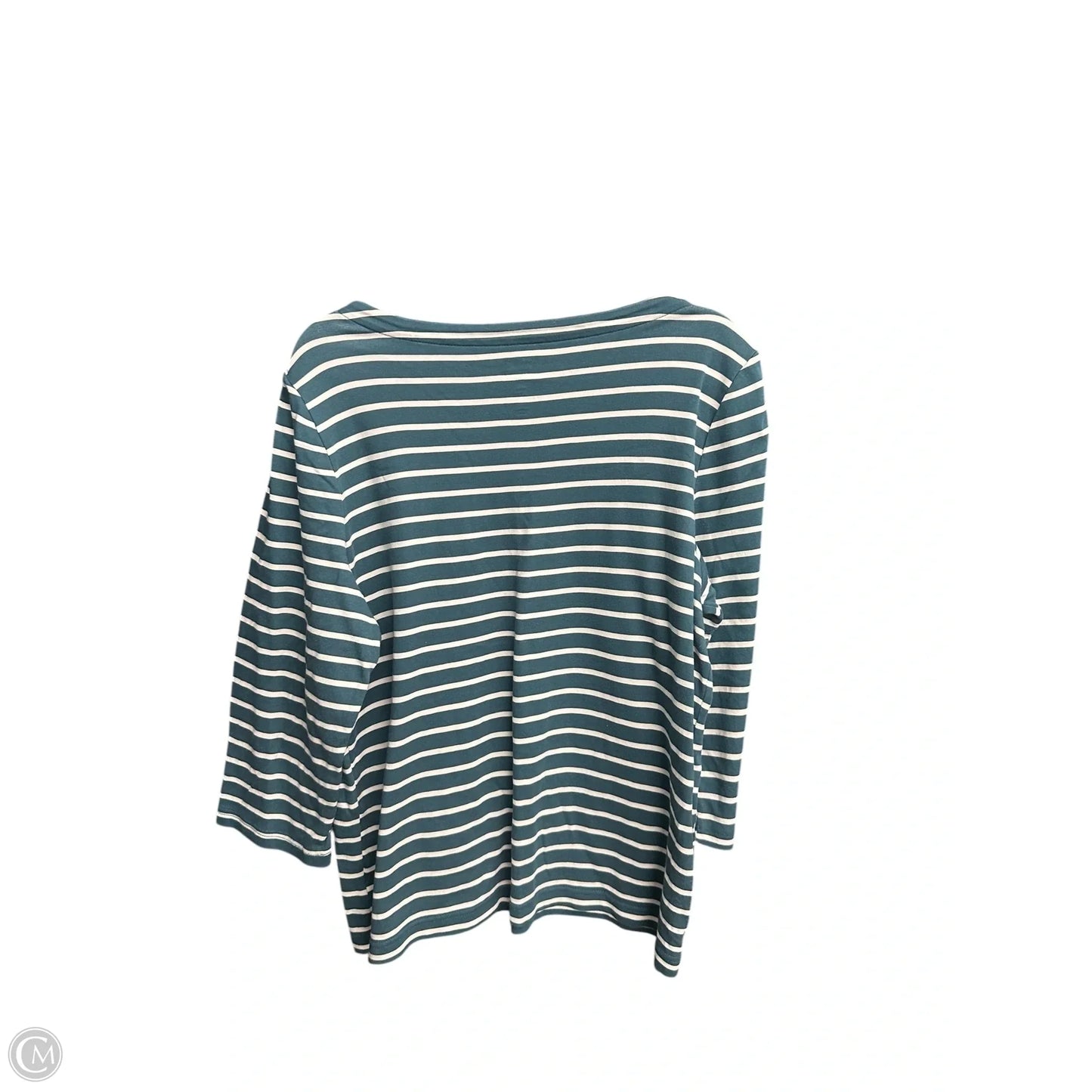 Top Long Sleeve Basic By Croft And Barrow In Striped Pattern, Size: Xxl