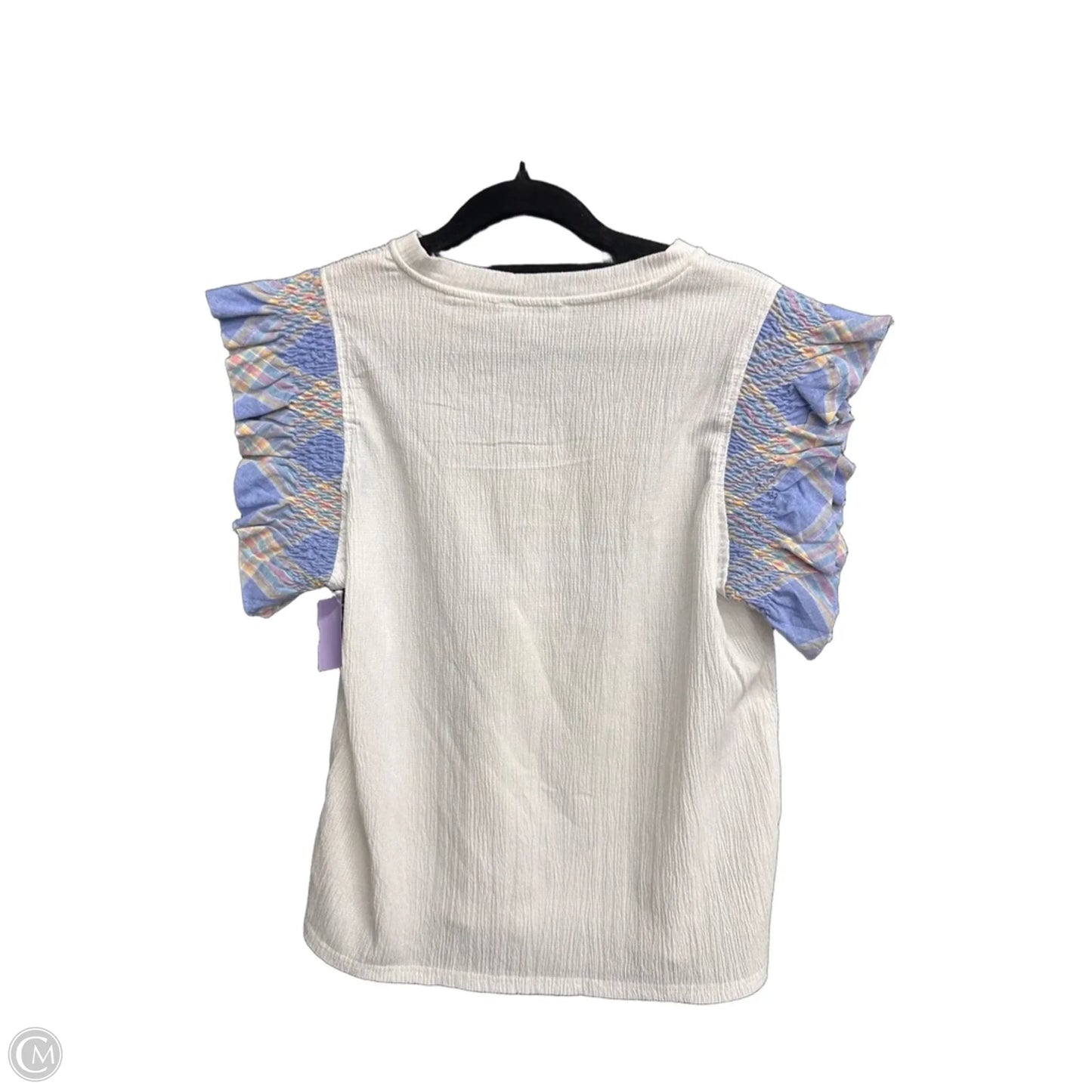 Top Sleeveless By Thml In Blue & White, Size: S