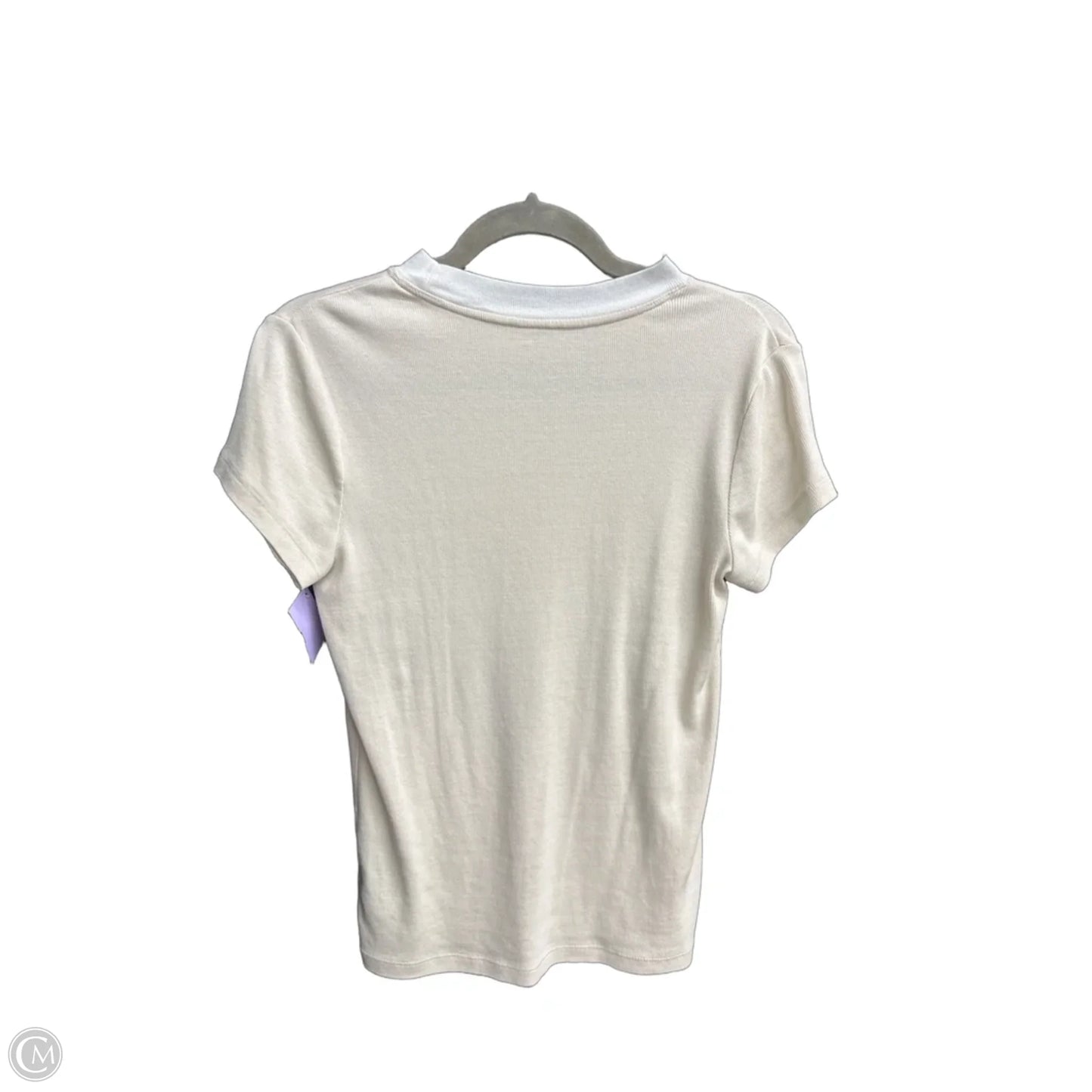 Top Short Sleeve By A New Day In Cream & White, Size: M