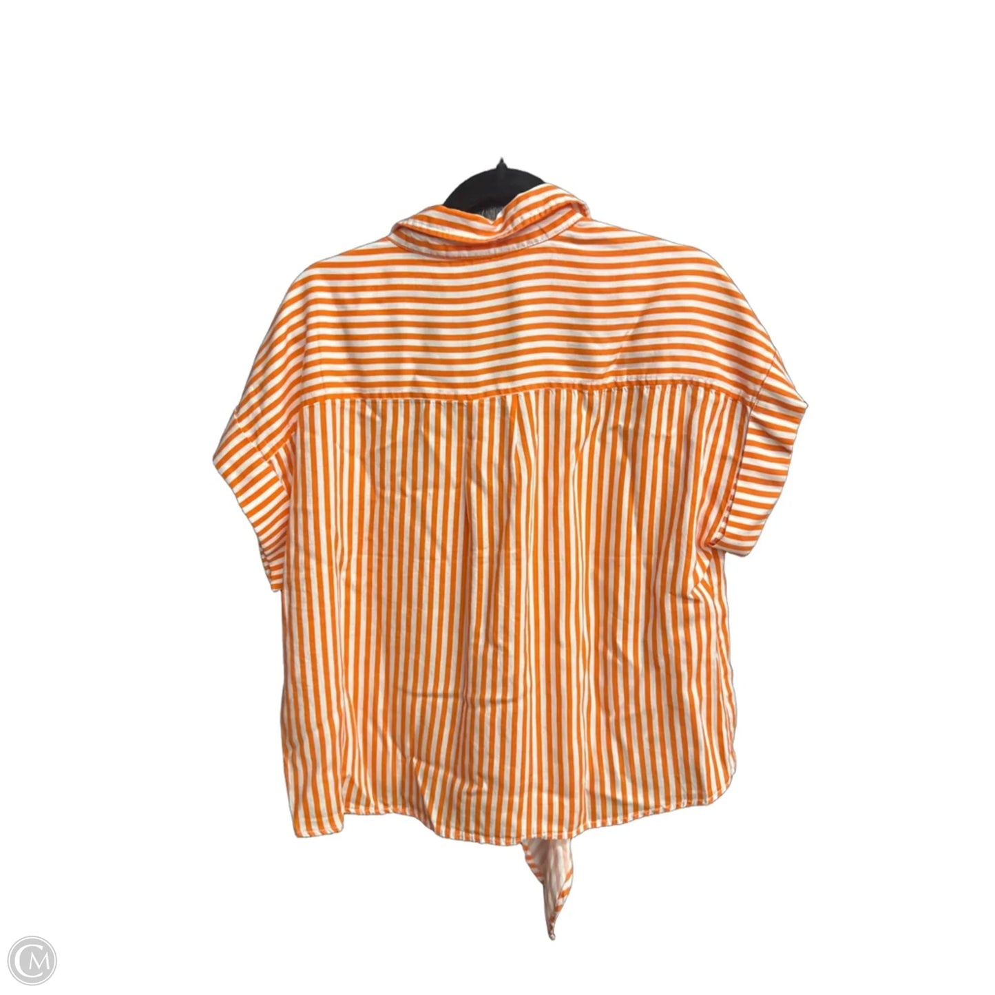 Top Short Sleeve By Velvet Heart In Striped Pattern, Size: L