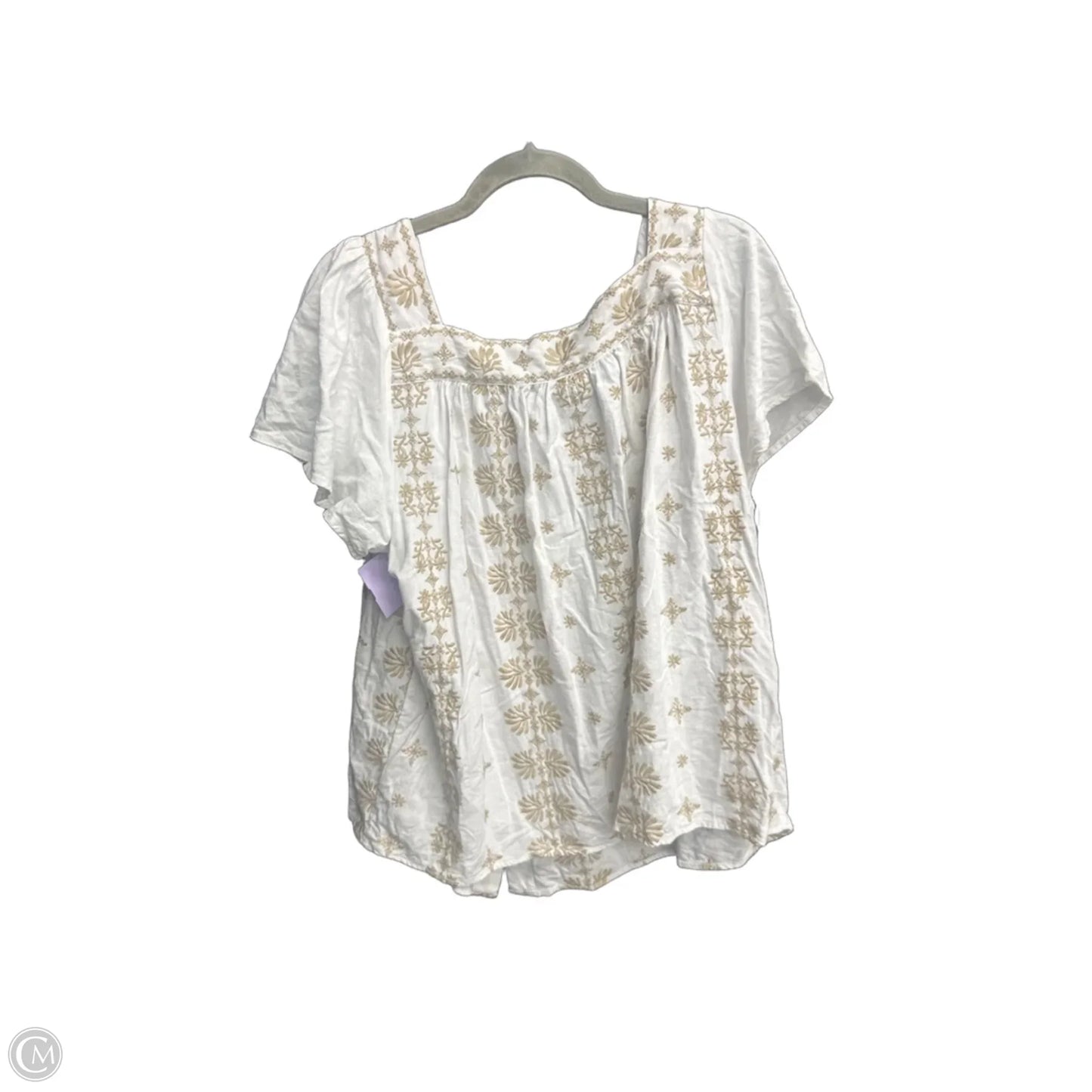 Top Short Sleeve By Torrid In Brown & White, Size: 2x
