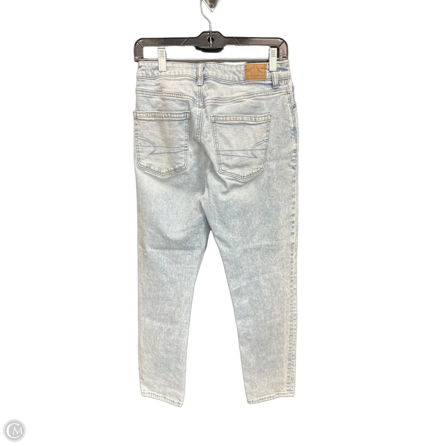 Jeans Straight By American Eagle In Blue Denim, Size: 4